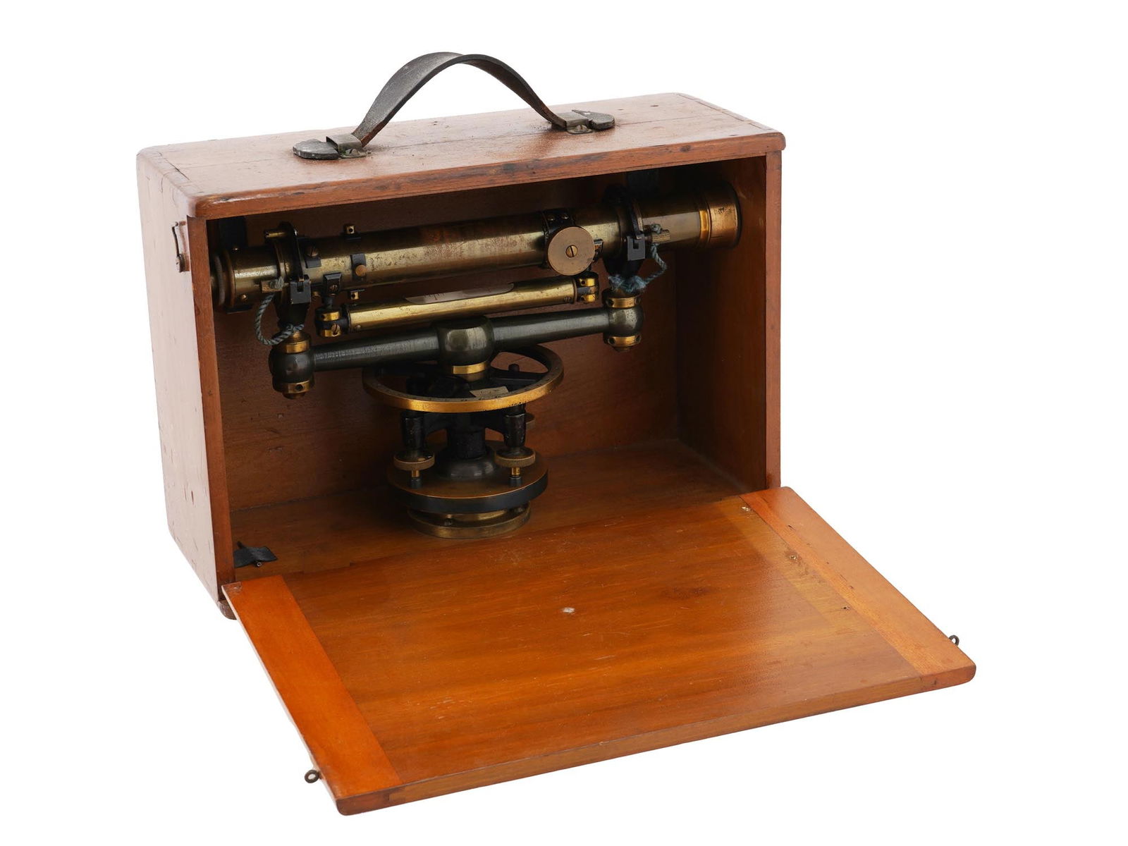SURVEYORS TRANSIT MEASURING DEVICE IN WOODEN CASE (1 of 9)