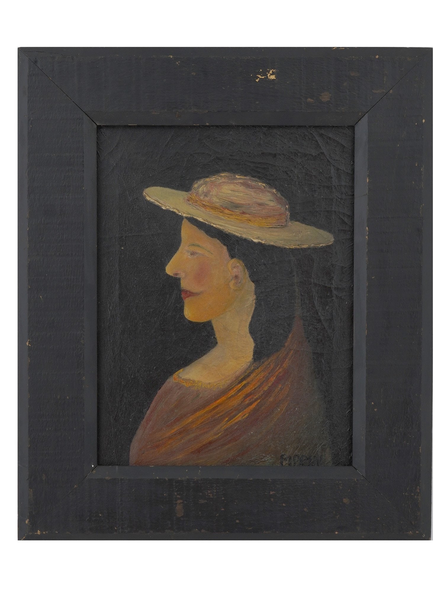 VINTAGE AMERICAN NAIVE ART OIL PAINTING BY PIPPIN (1 of 7)