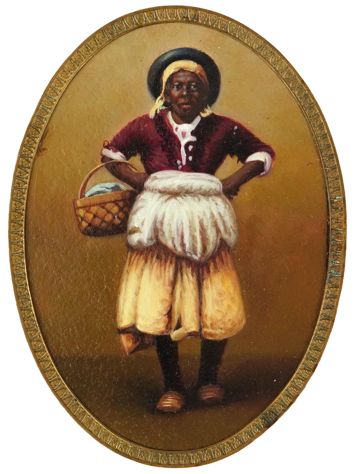 AFRICAN AMERICAN PORTRAIT OIL PAINTING SIGNED VERNER (1 of 5)