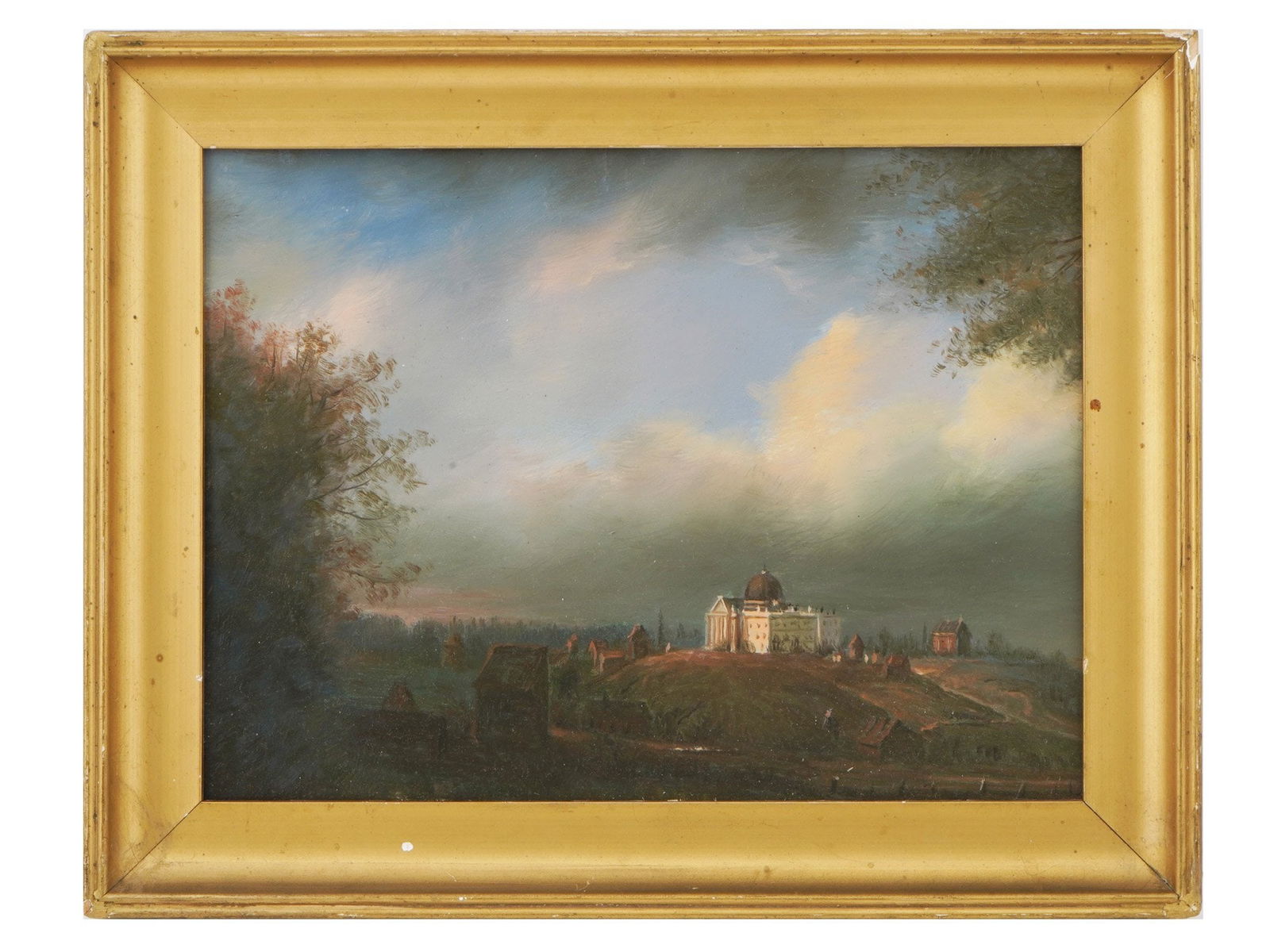 AMERICAN SCHOOL WASHINGTON DC VIEW OIL PAINTING (1 of 6)