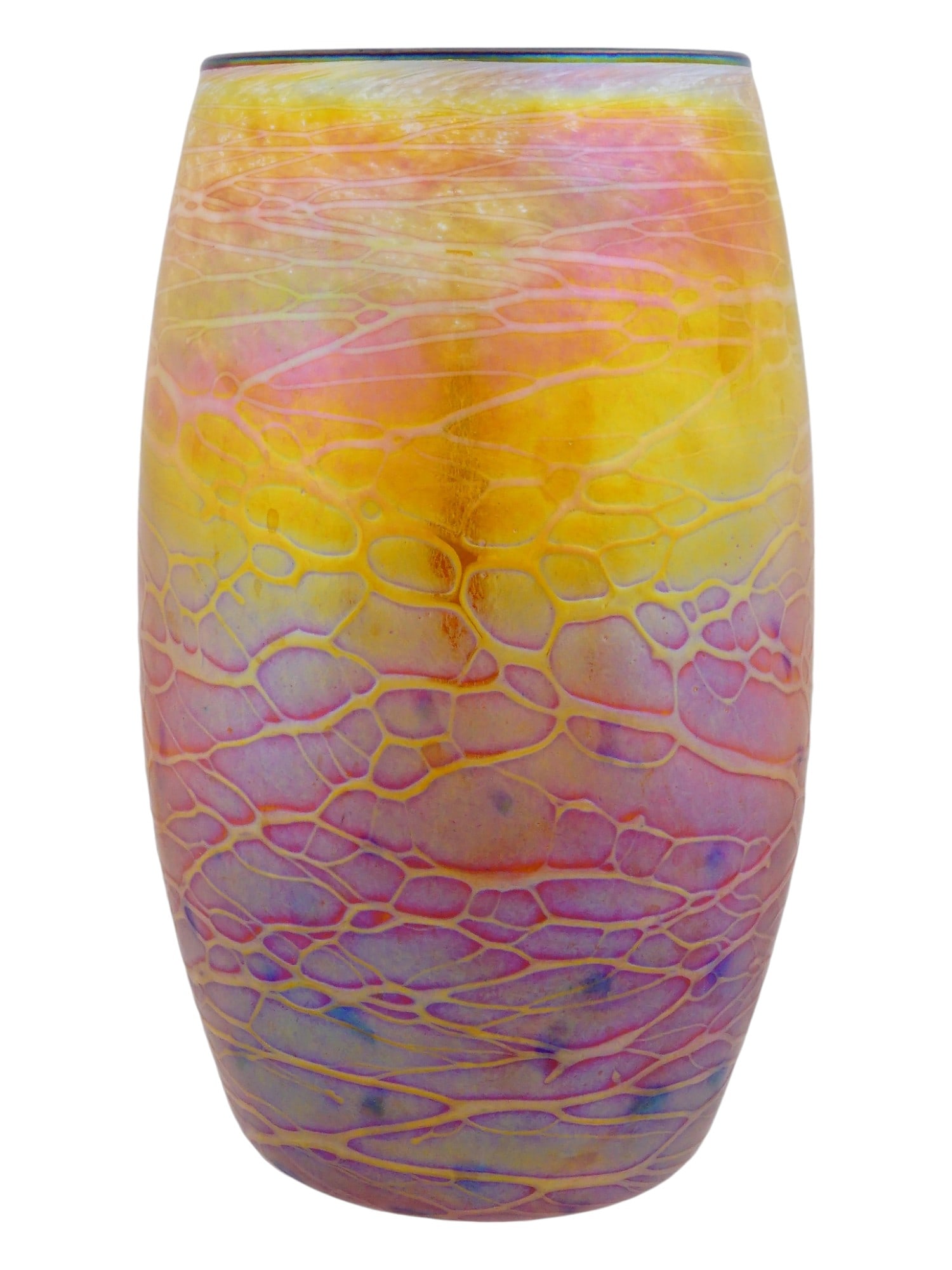 AMERICAN HAND BLOWN ART GLASS VASE BY TOM STOENNER (1 of 7)