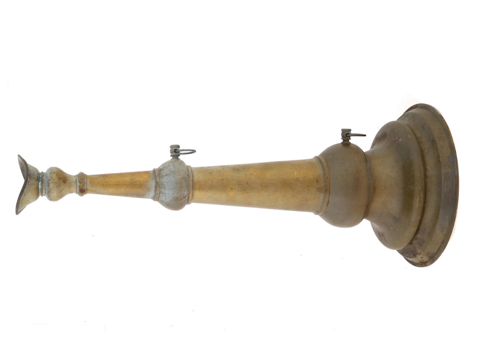 ANTIQUE AMERICAN BRASS FIREMANS SPEAKING TRUMPET (1 of 5)