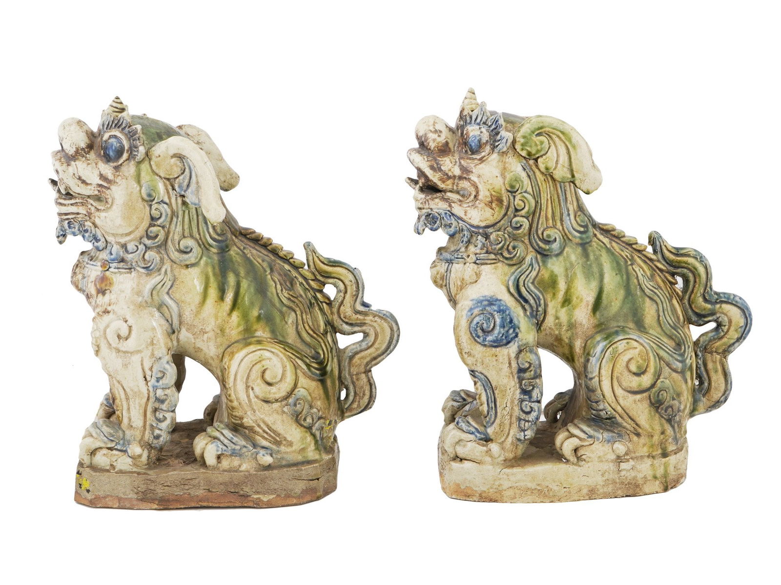 ANTIQUE LE DYNASTY VIETNAMESE KY LAN CERAMIC FIGURES (1 of 10)