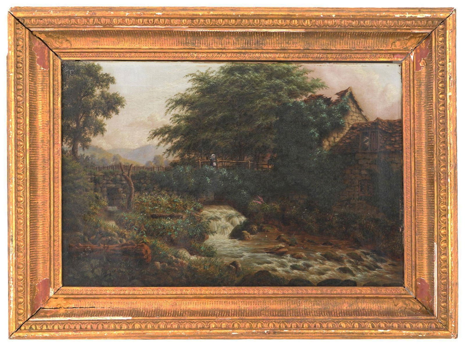 ANTIQUE AMERICAN OIL PAINTING BY FRED ROBERTSON (1 of 11)