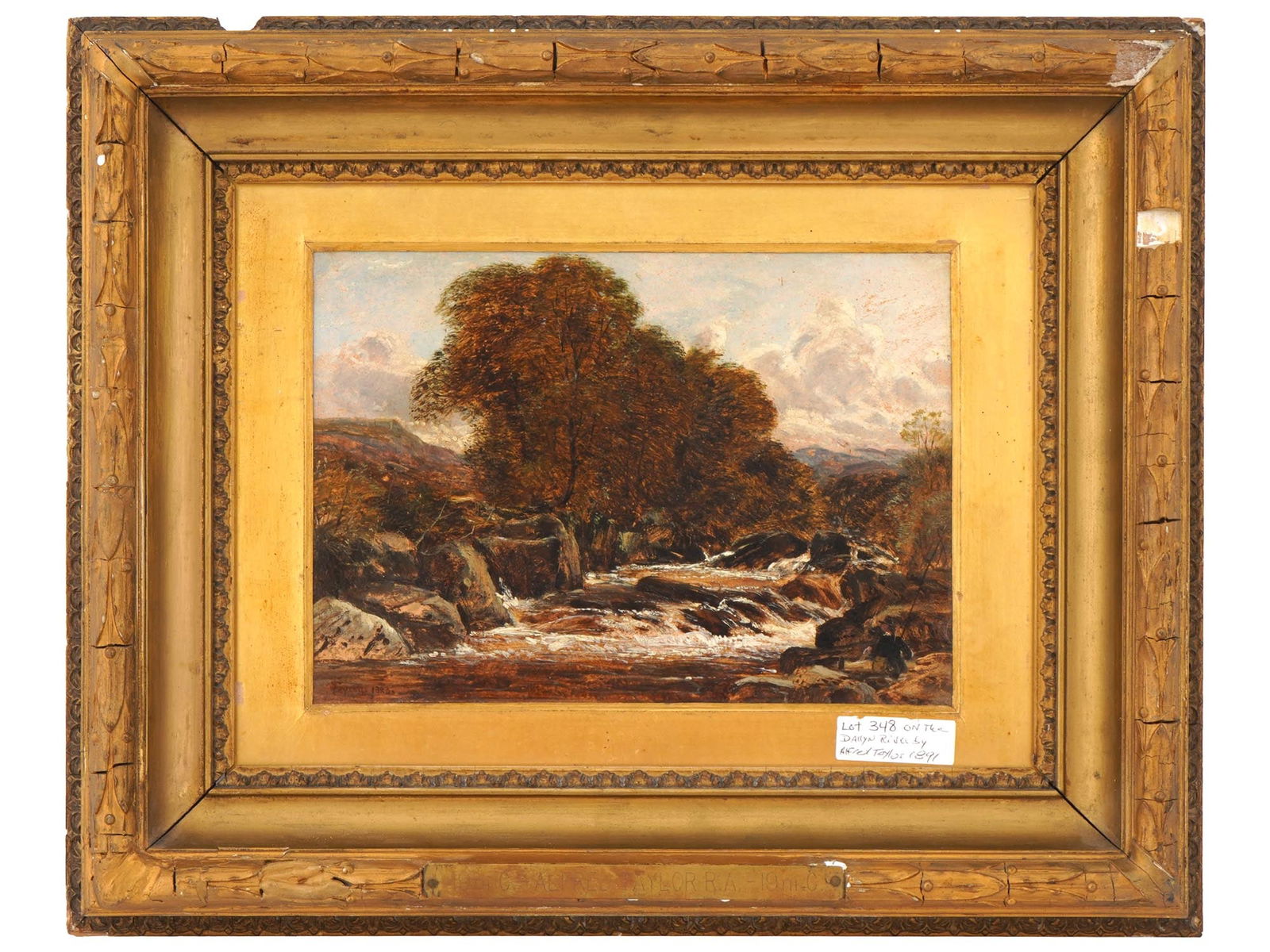 ANTIQUE ENGLISH ALFRED TAYLOR OIL LANDSCAPE PAINTING (1 of 9)