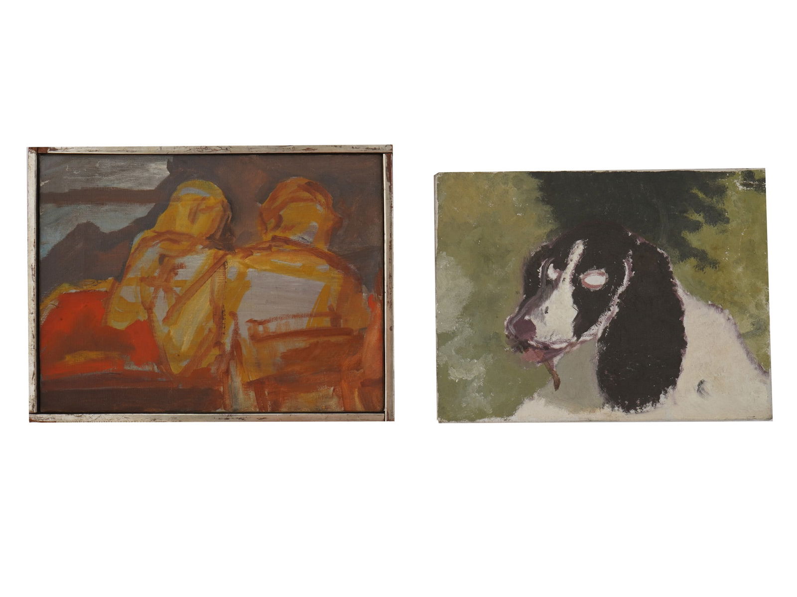 LOT OF MODERN EUROPEAN SCHOOL OIL PAINTINGS SIGNED (1 of 10)