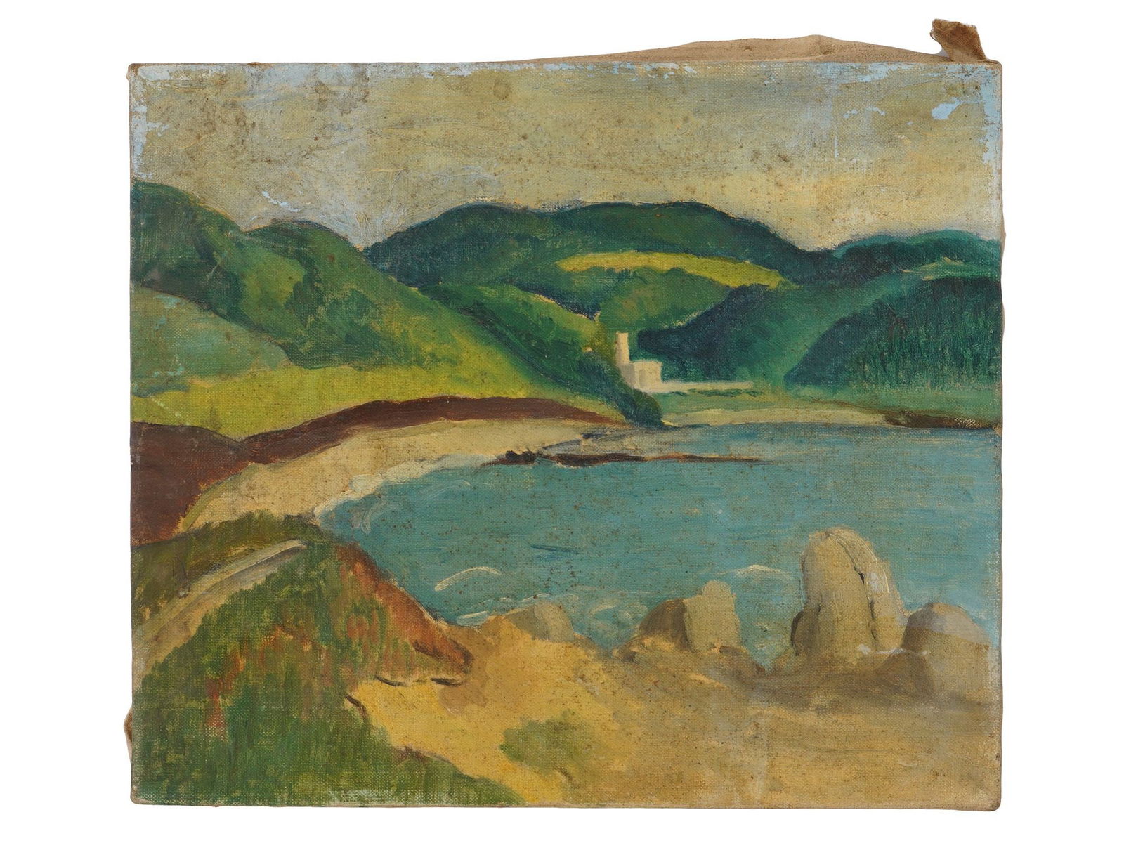 MID CENT AMERICAN LANDSCAPE OIL PAINTING SIGNED (1 of 7)