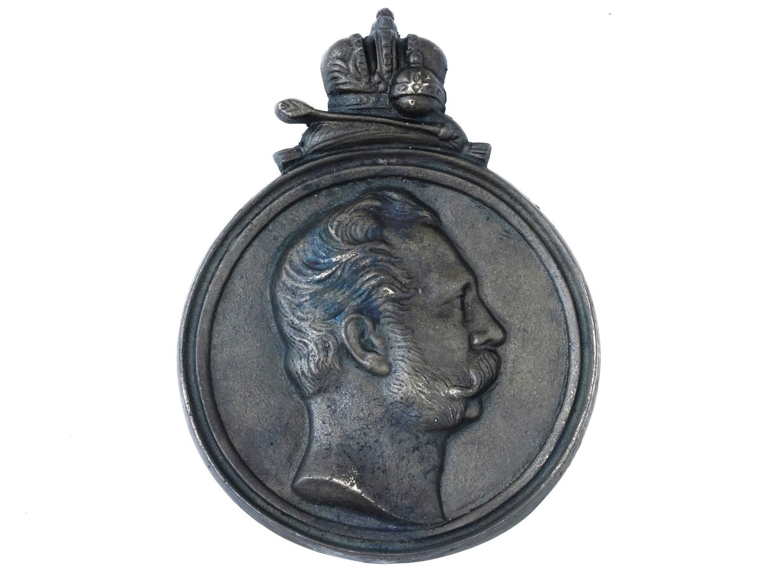 ANTIQUE RUSSIAN KASLI CAST IRON BAS RELIEF PLAQUE (1 of 5)