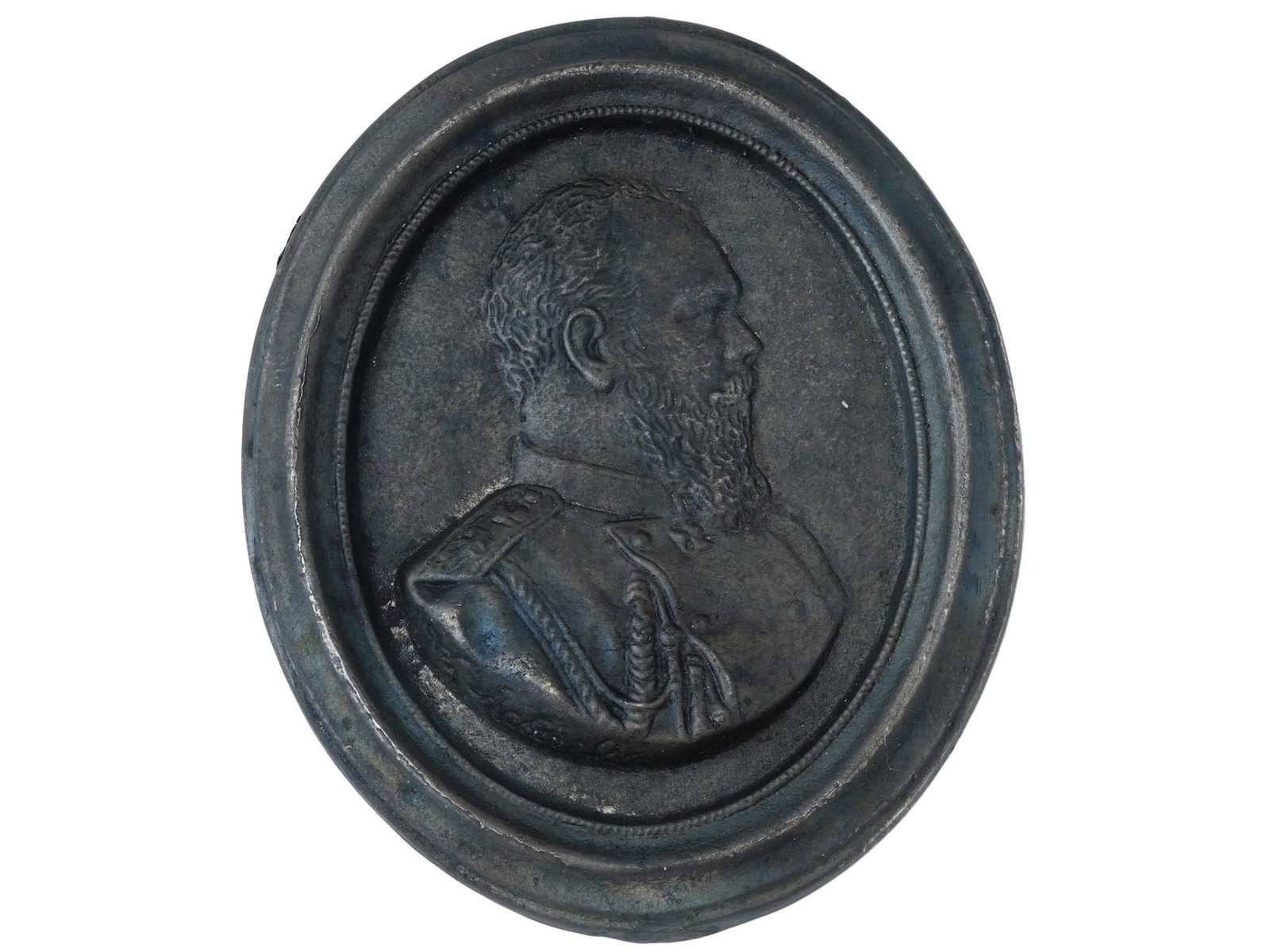 ANTIQUE RUSSIAN KASLI CAST IRON BAS RELIEF PLAQUE (1 of 5)