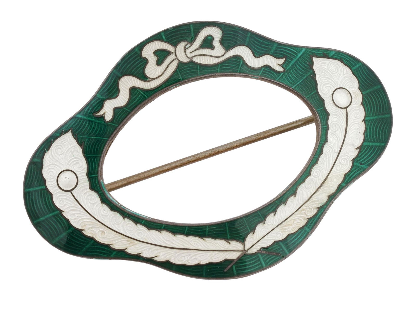 RODEN BROTHERS STERLING SILVER ENAMEL PIN BROOCH (1 of 4)