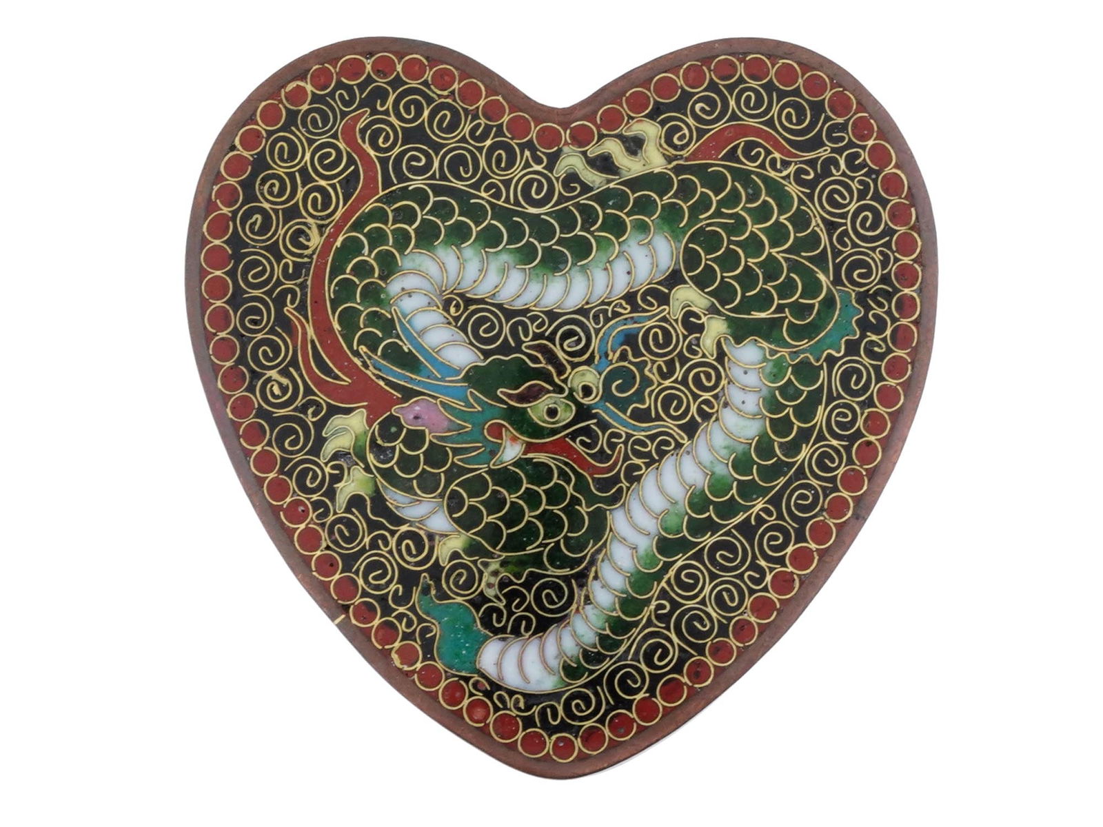 JAPANESE MEIJI KYOTO CLOISONNE ENAMEL BELT BUCKLE (1 of 3)