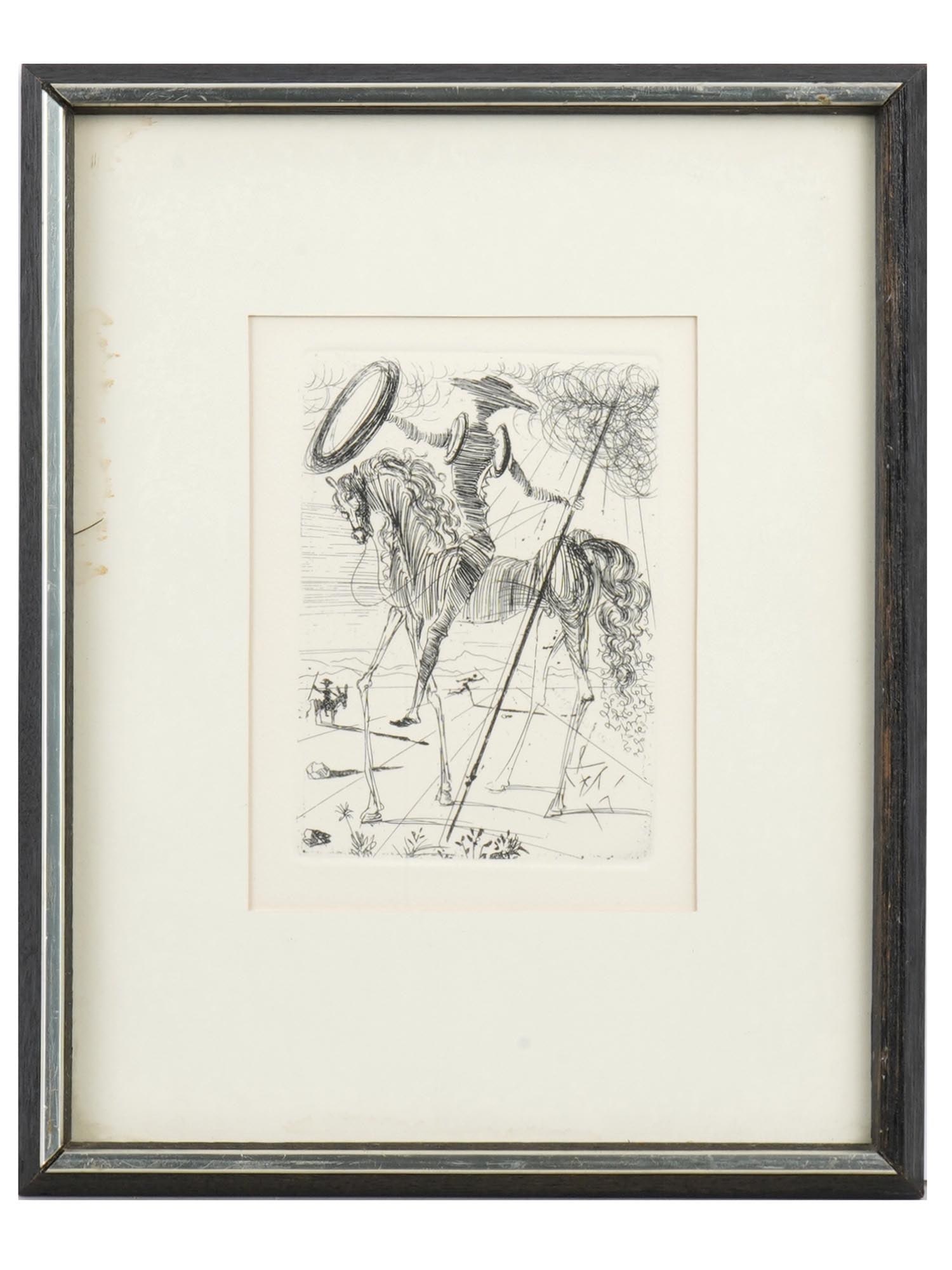 SALVADOR DALI DON QUIXOTE ORIGINAL ETCHING W COA (1 of 4)