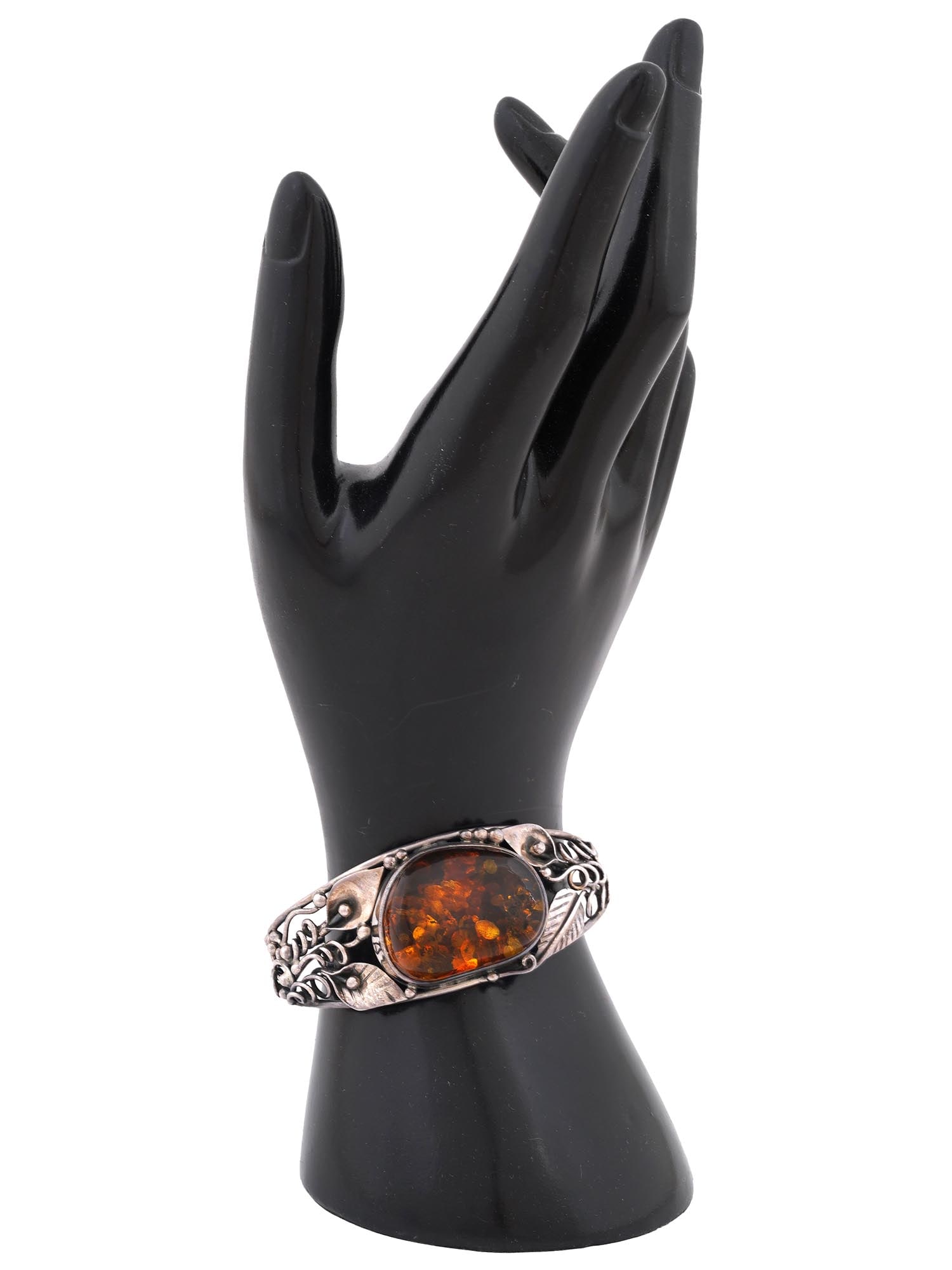STERLING SILVER BRACELET WITH BALTIC AMBER (1 of 5)