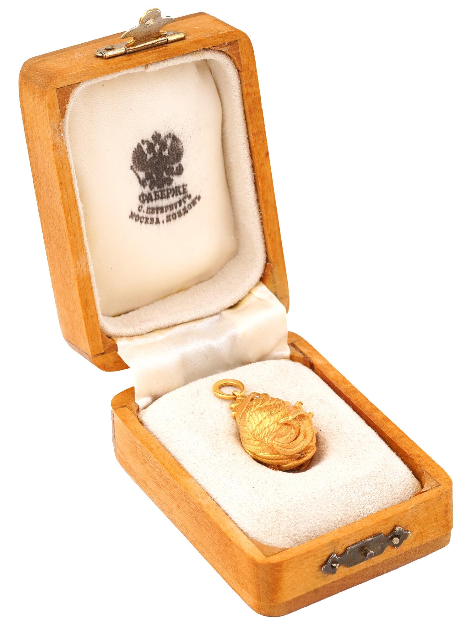 RUSSIAN SOLID GOLD DIAMONDS ROOSTER EGG PENDANT (1 of 8)