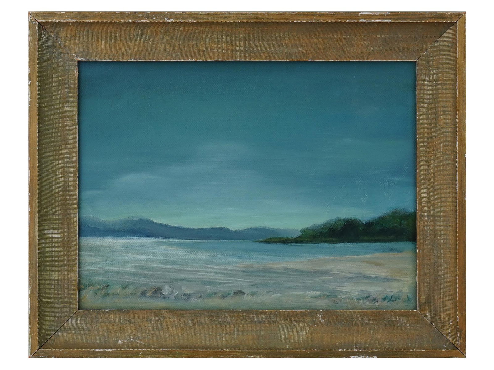 CONTEMPORARY BRAZILIAN OIL LANDSCAPE PAINTING SIGNED: A contemporary Brazilian oil painting on canvas depicting a landscape. Signed by the artist in the back. Framed. Modern Brazilian Art And Landscape Paintings For Collectors.LOT CONDITION & DESCRIPTION