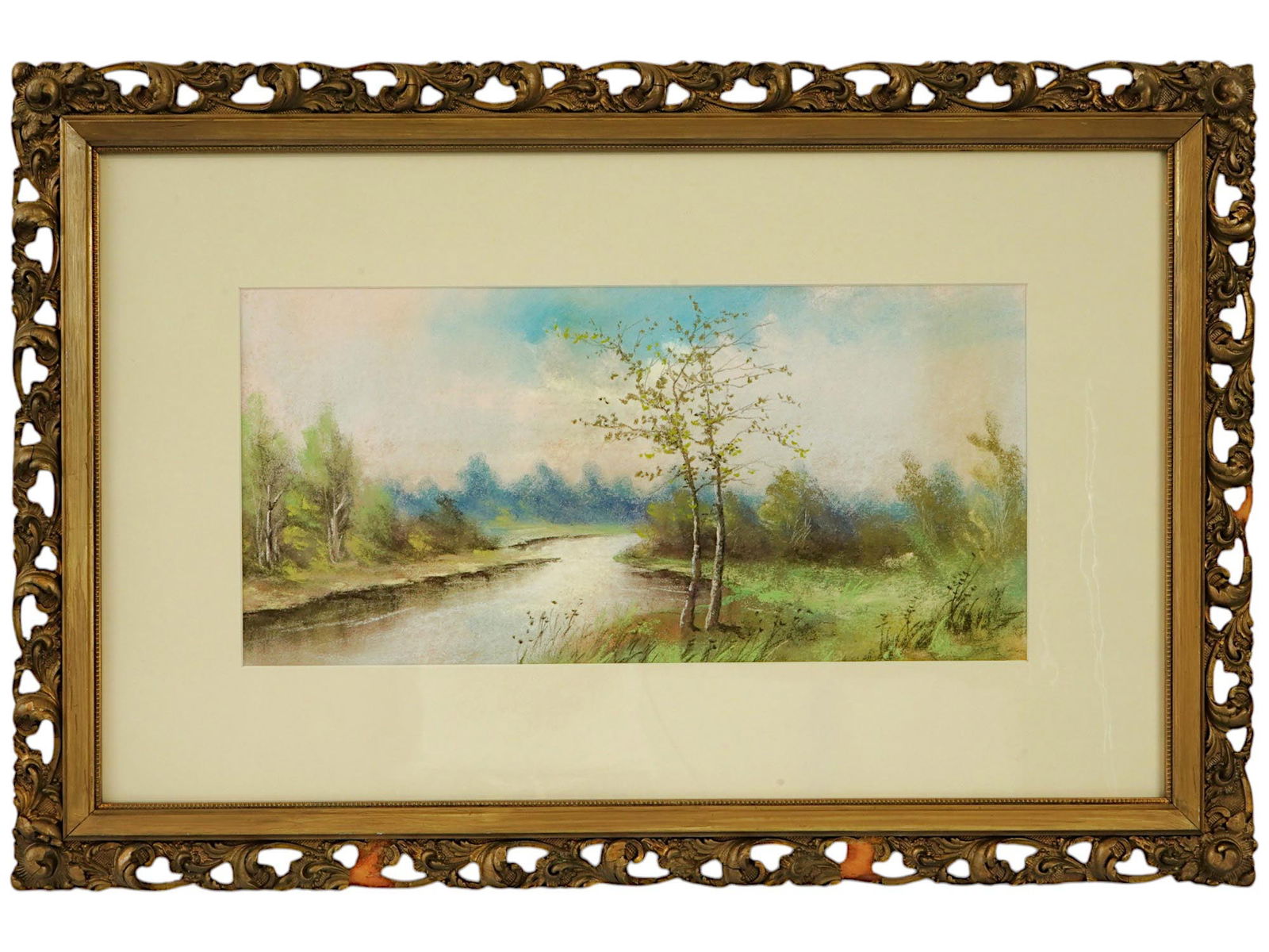 MODERN EUROPEAN SCHOOL LANDSCAPE PASTEL PAINTING (1 of 3)