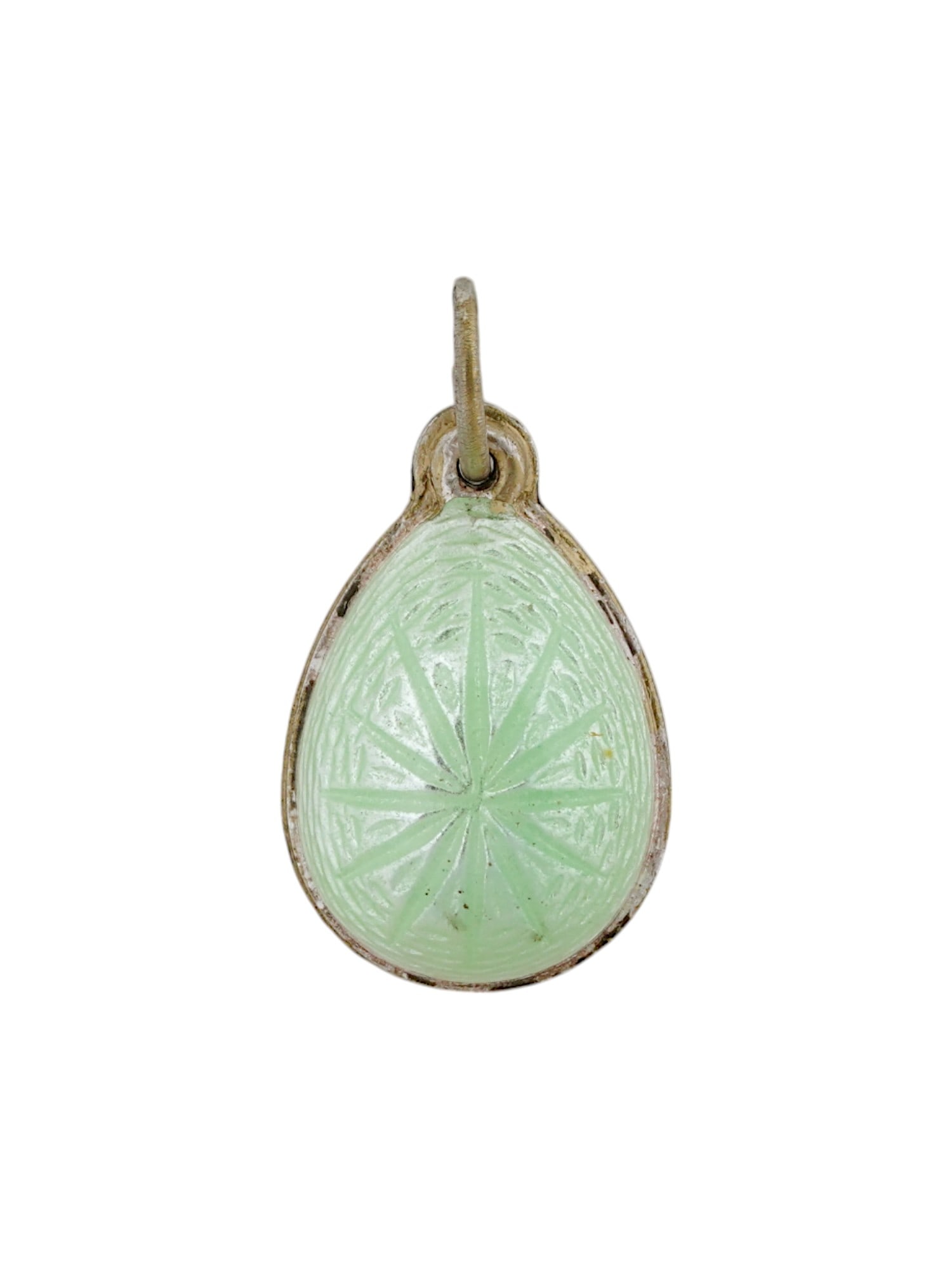 RUSSIAN GILT 84 SILVER ENAMEL EASTER EGG PENDANT (1 of 5)