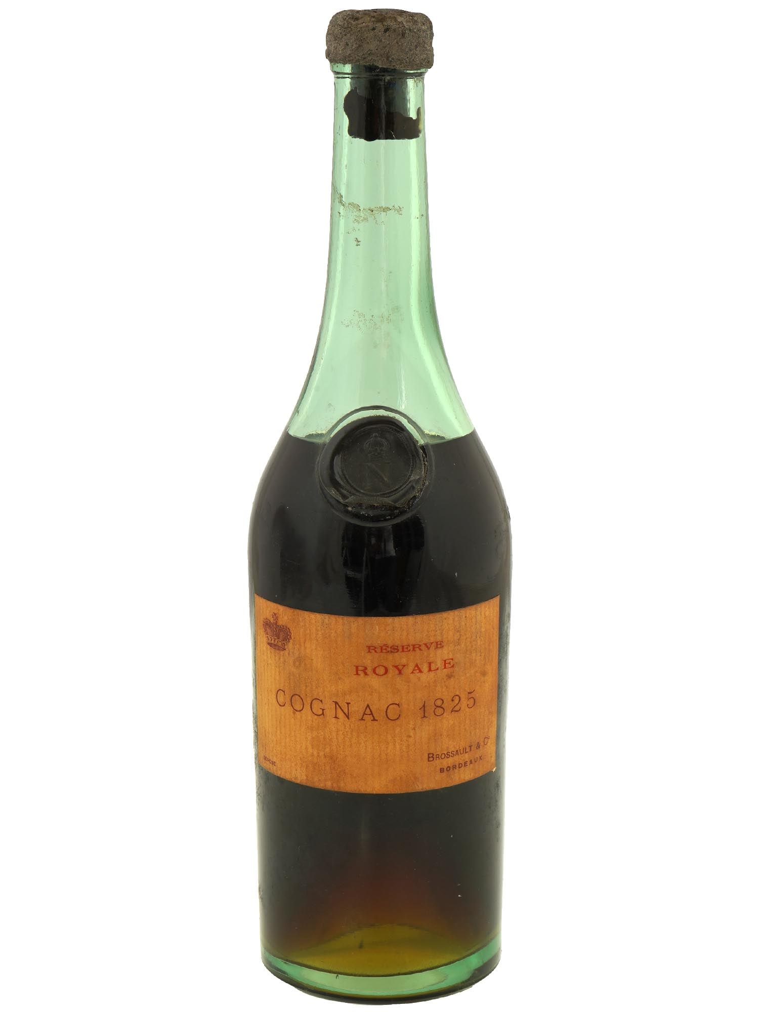 FRENCH BOTTLE OF BROSSAULT RESERVE ROYALE 1825 COGNAC (1 of 6)