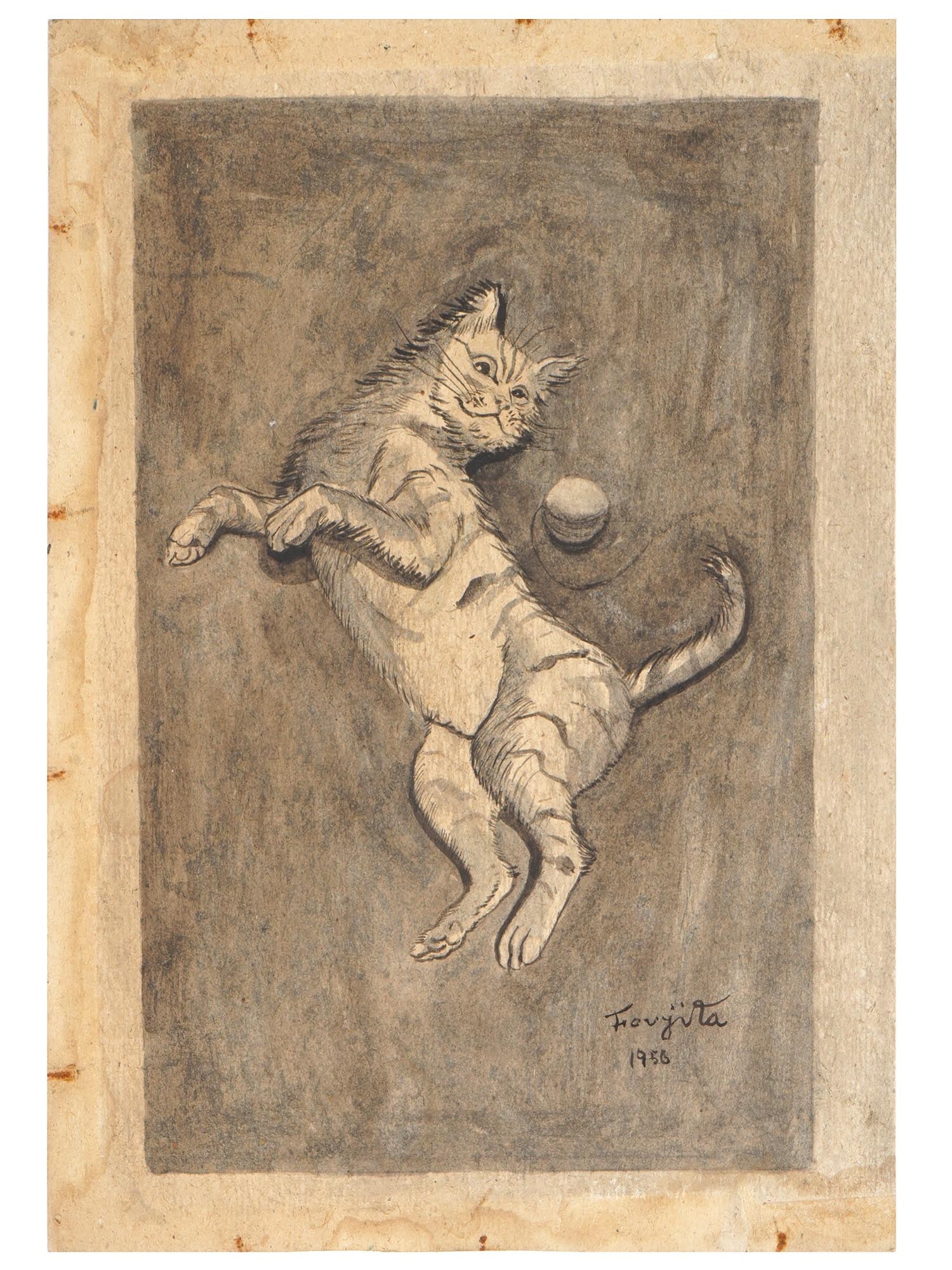 AFTER TSUGUHARU FOUJITA WATERCOLOR PAINTING (1 of 5)