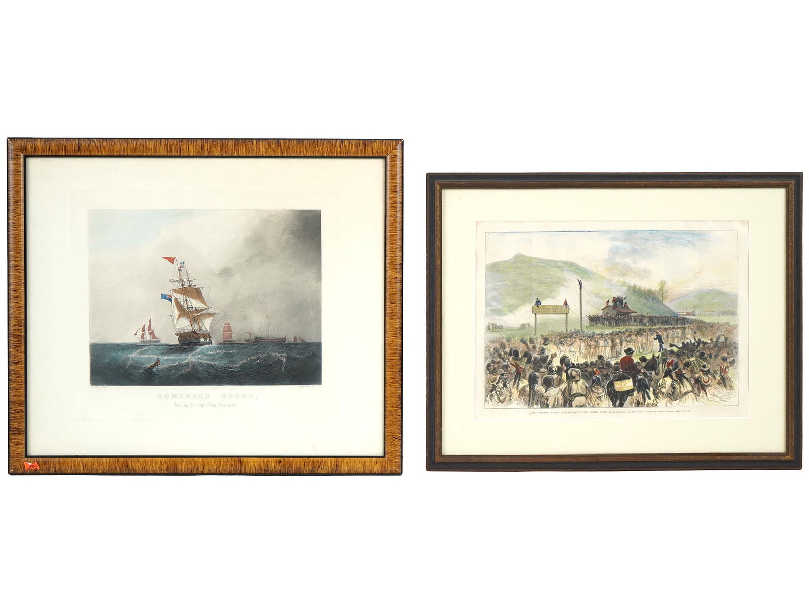 ANTIQUE LATE 19TH C LANDSCAPE COLOR ENGRAVINGS (1 of 11)