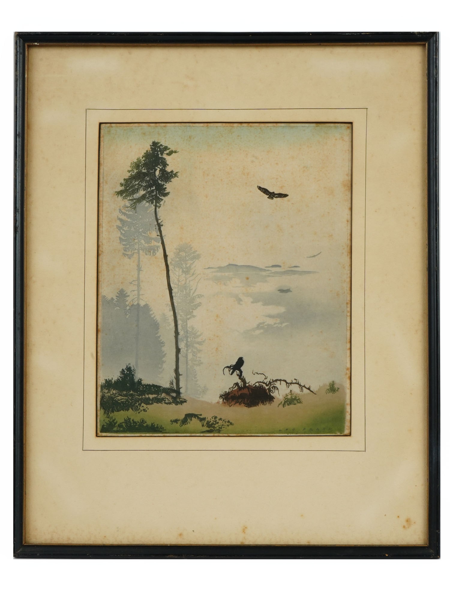 AUSTRIAN WOODBLOCK PRINT BY LEO FRANK SIGNED (1 of 5)