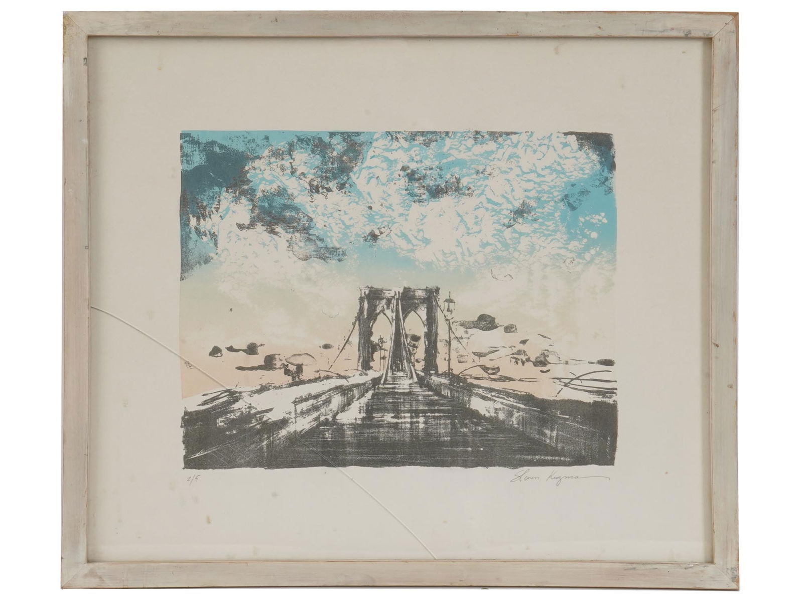 BROOKLYN BRIDGE SILKSCREEN PRINT BY STEVEN KUZMA (1 of 8)