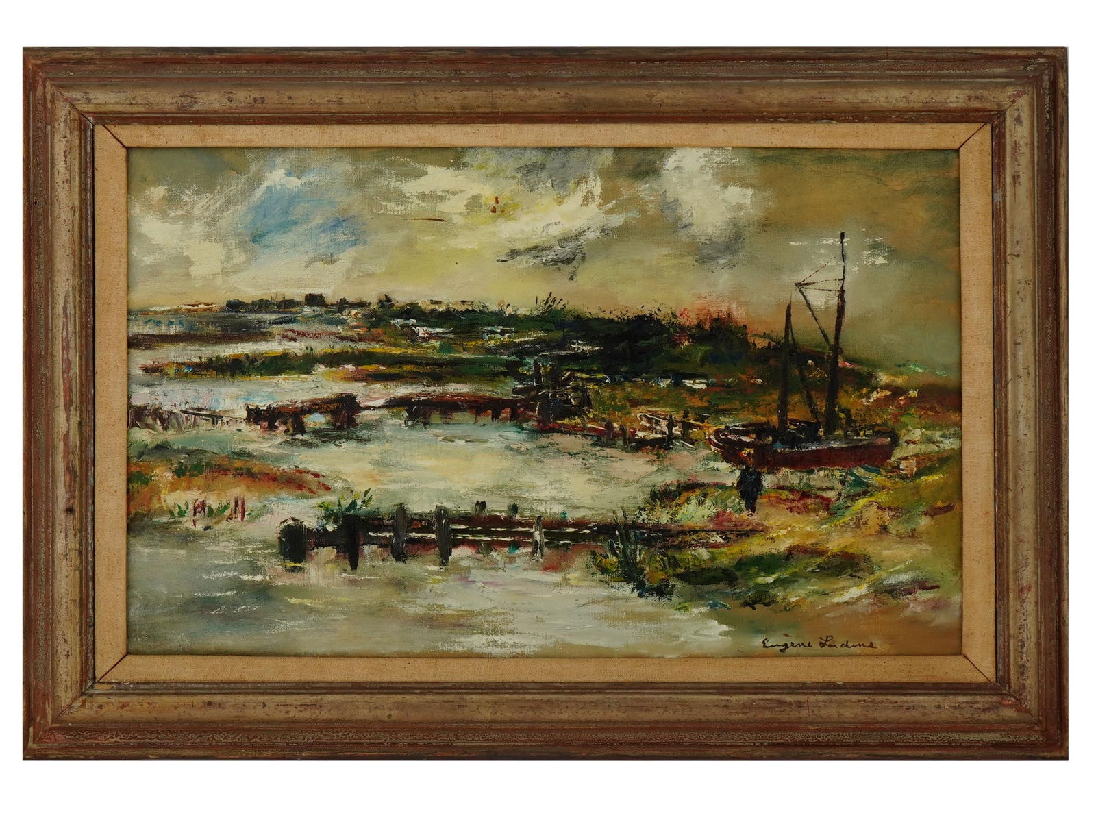 EUGENE LUDINS AMERICAN SEASCAPE OIL PAINTING (1 of 6)