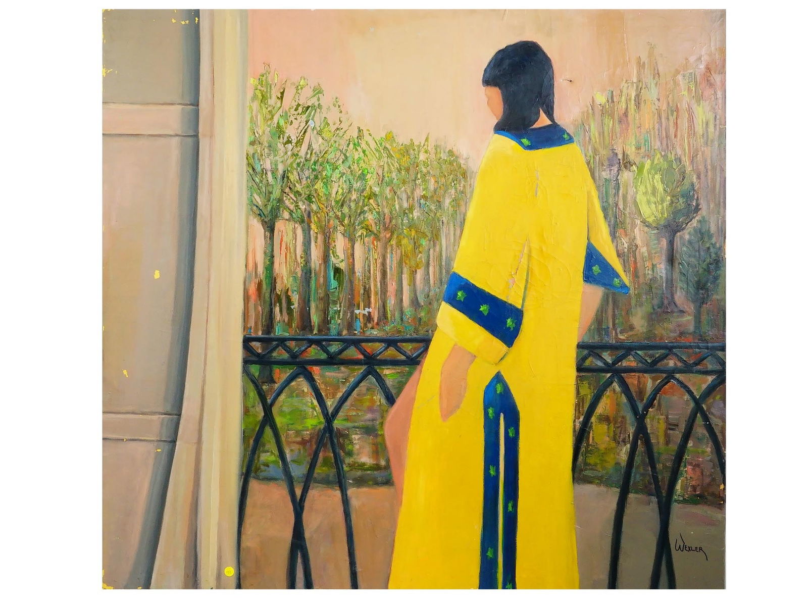 CONTEMPORARY AMERICAN OIL PAINTING SIGNED WEXLER (1 of 8)