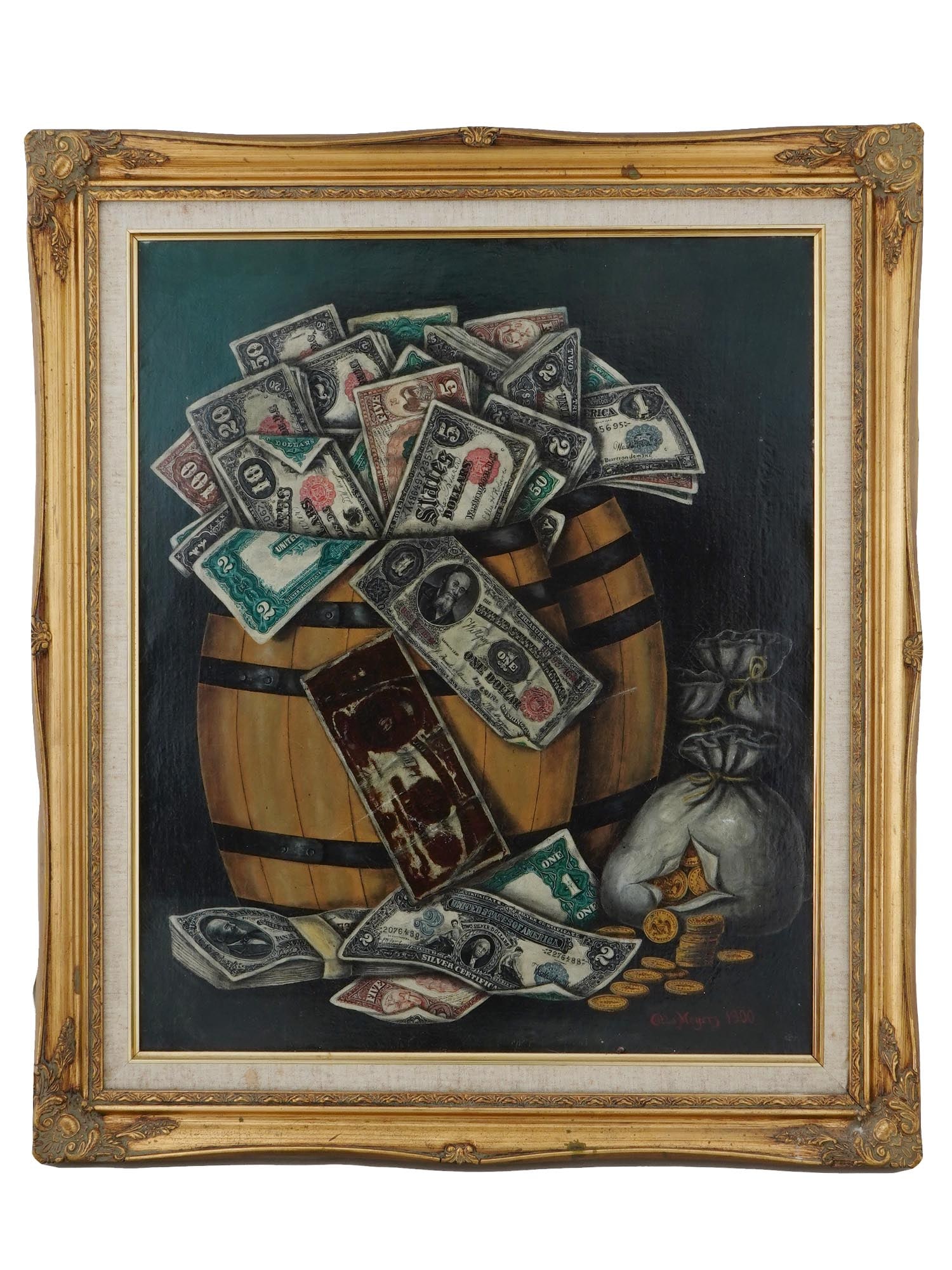 OTTO MEYERS ANTIQUE GERMAN STILL LIFE OIL PAINTING (1 of 4)