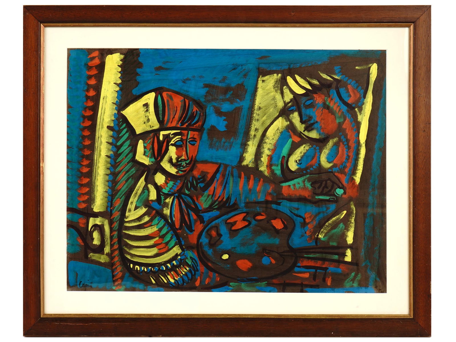 AMERICAN ACRYLIC PAINTING BY JOSEPH LAMBERT CAIN (1 of 6)