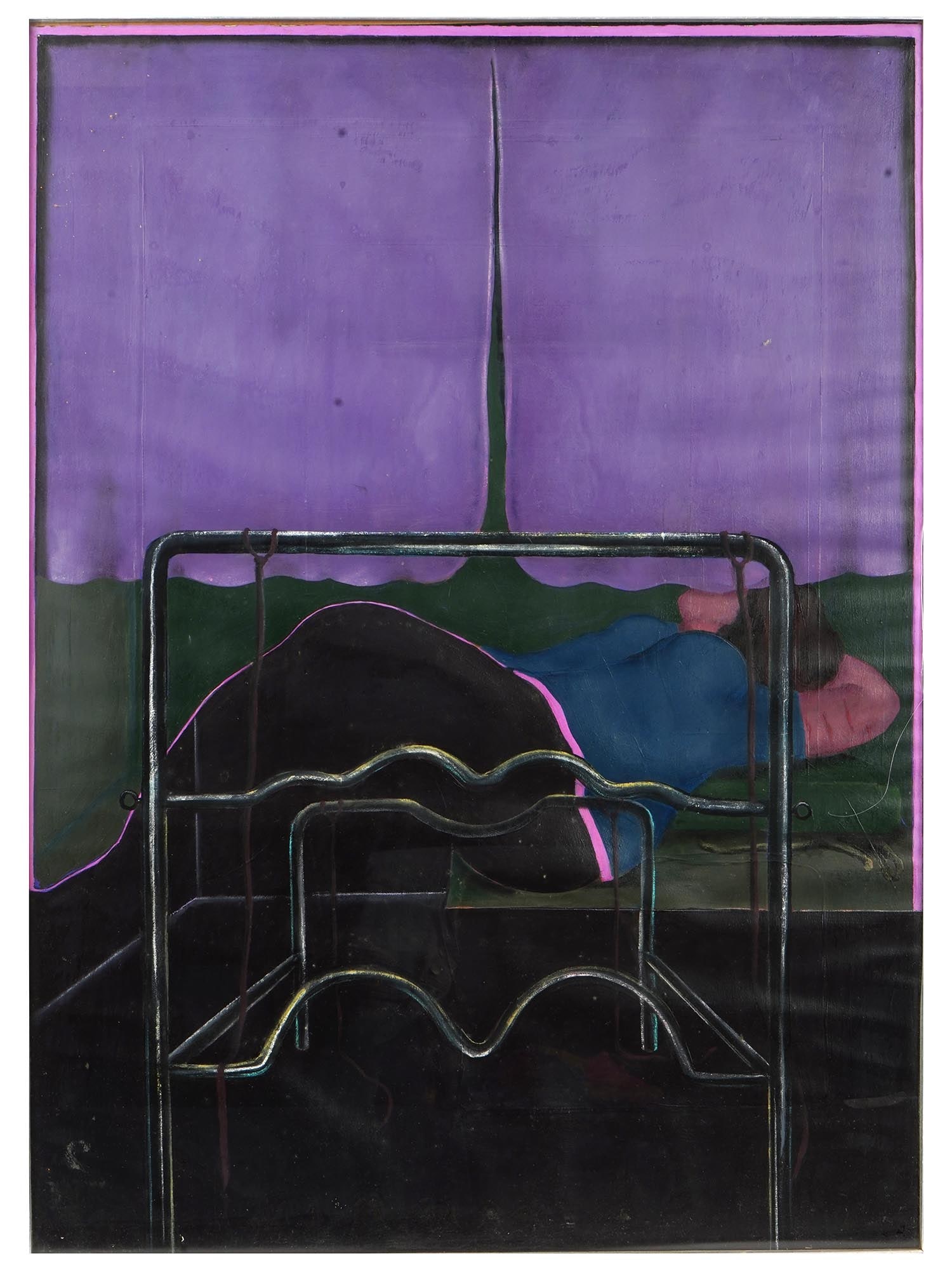 AMERICAN ACRYLIC PASTEL PAINTING BY MARVIN ISRAEL (1 of 6)