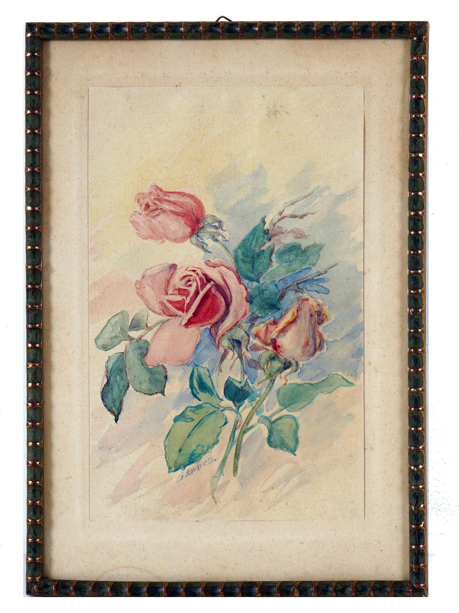 GERMAN FLOWERS WATERCOLOR PAINTING BY GETRUD ENDRES (1 of 4)