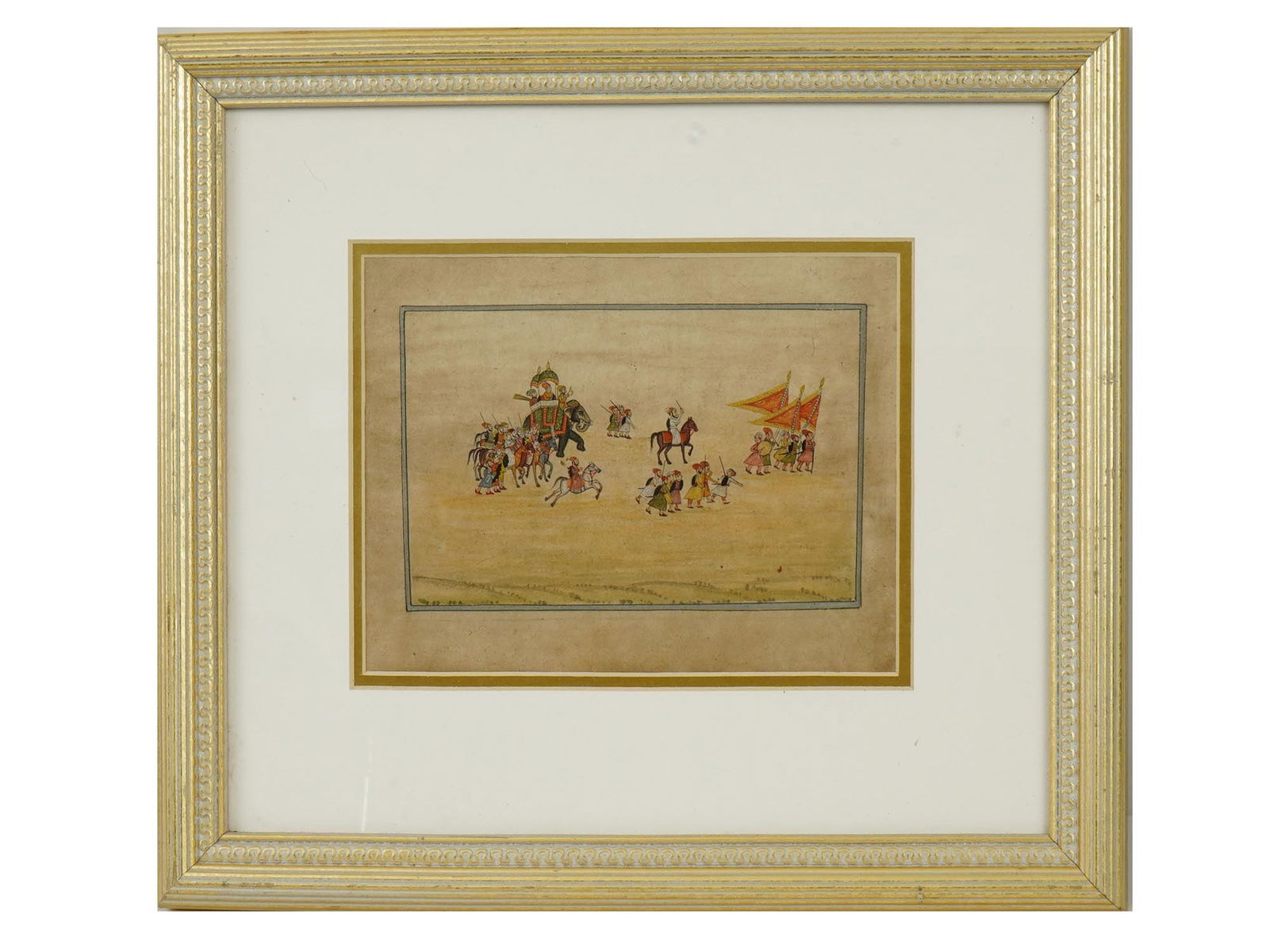 ANTIQUE PERSIAN QAJAR MILITARY MINIATURE PAINTING (1 of 3)