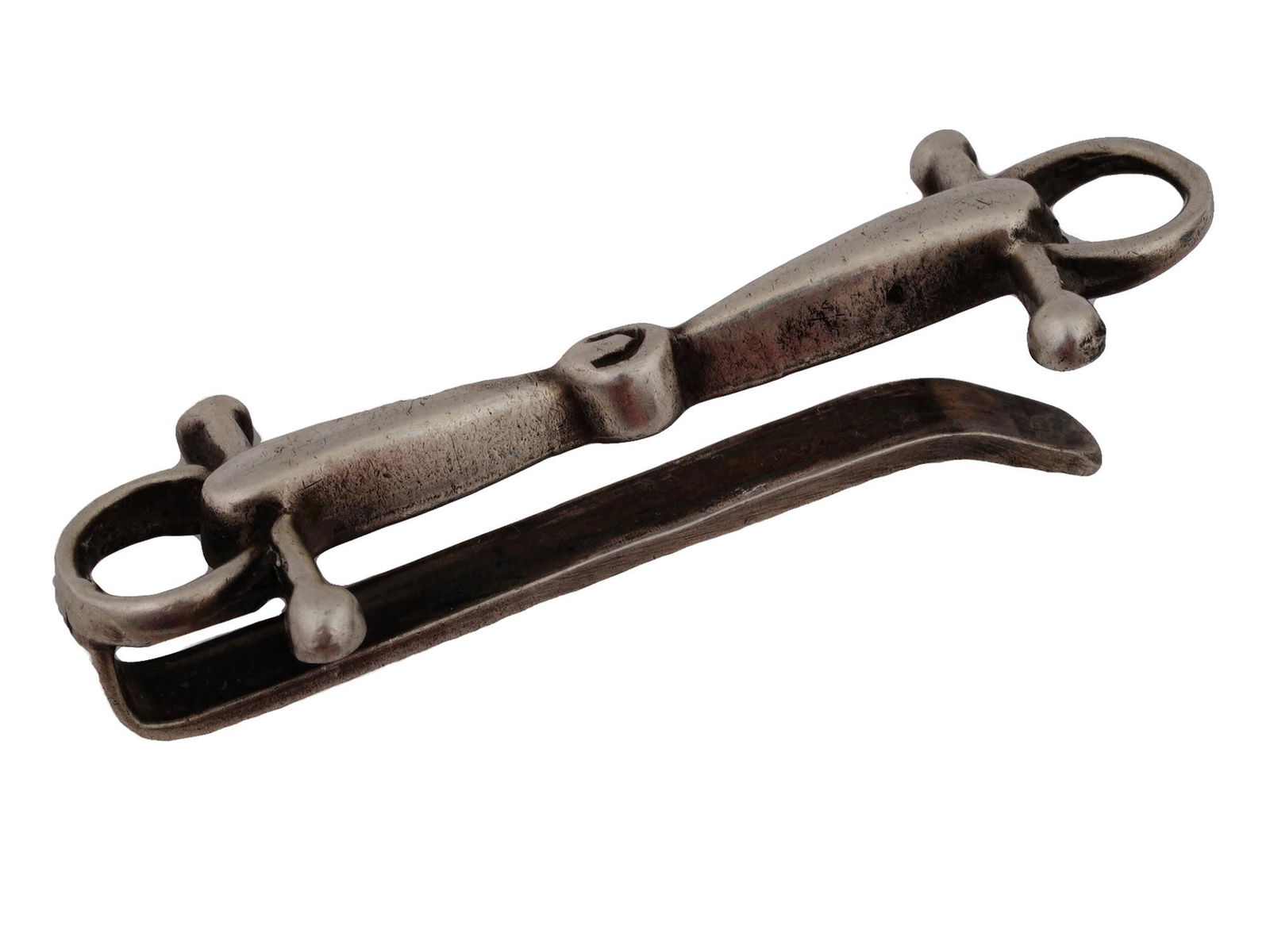 HERMES PARIS SILVER SNAFFLE BROOCH (1 of 5)