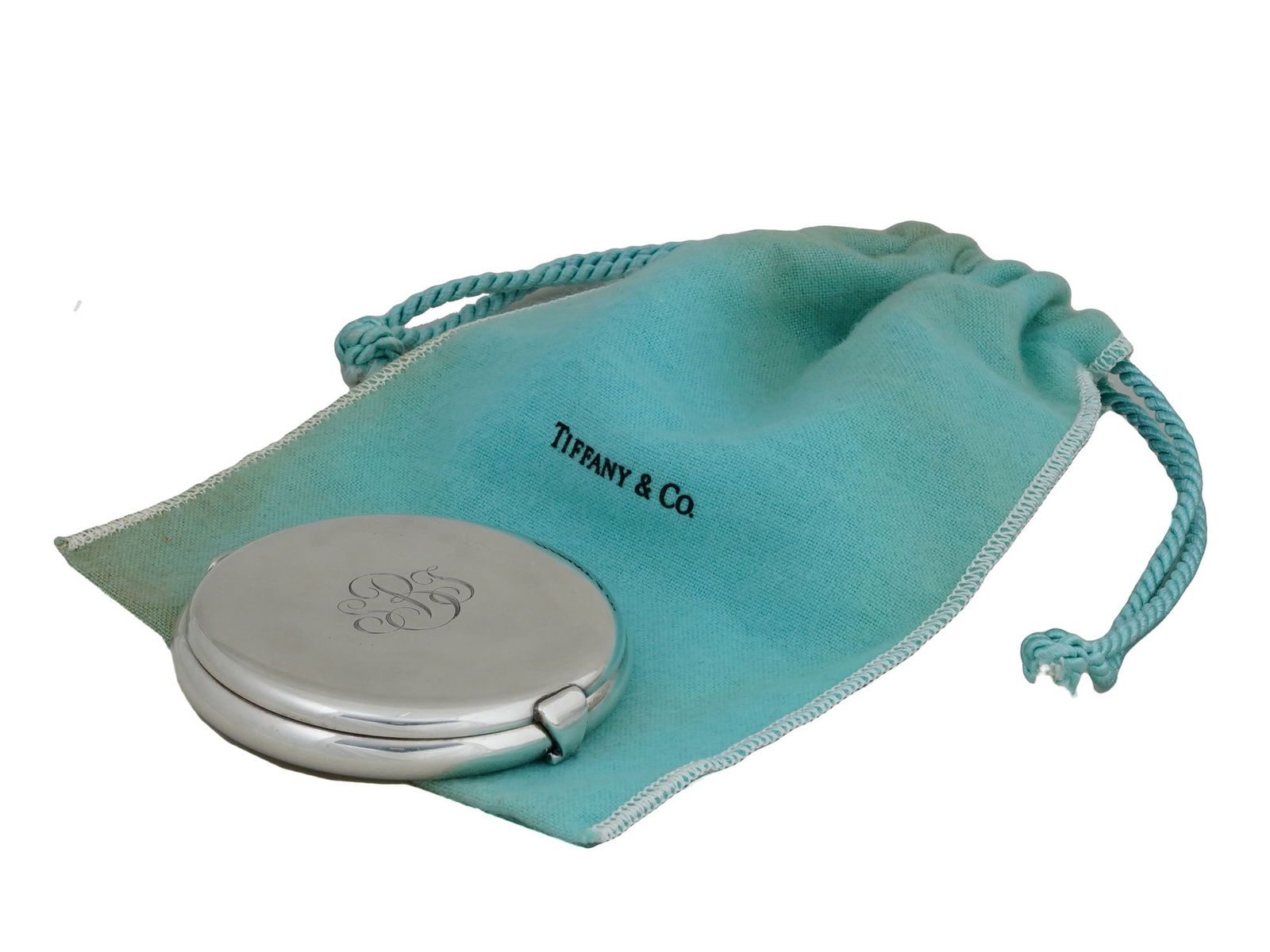 TIFFANY AND CO STERLING SILVER COMPACT MIRROR CASE (1 of 4)