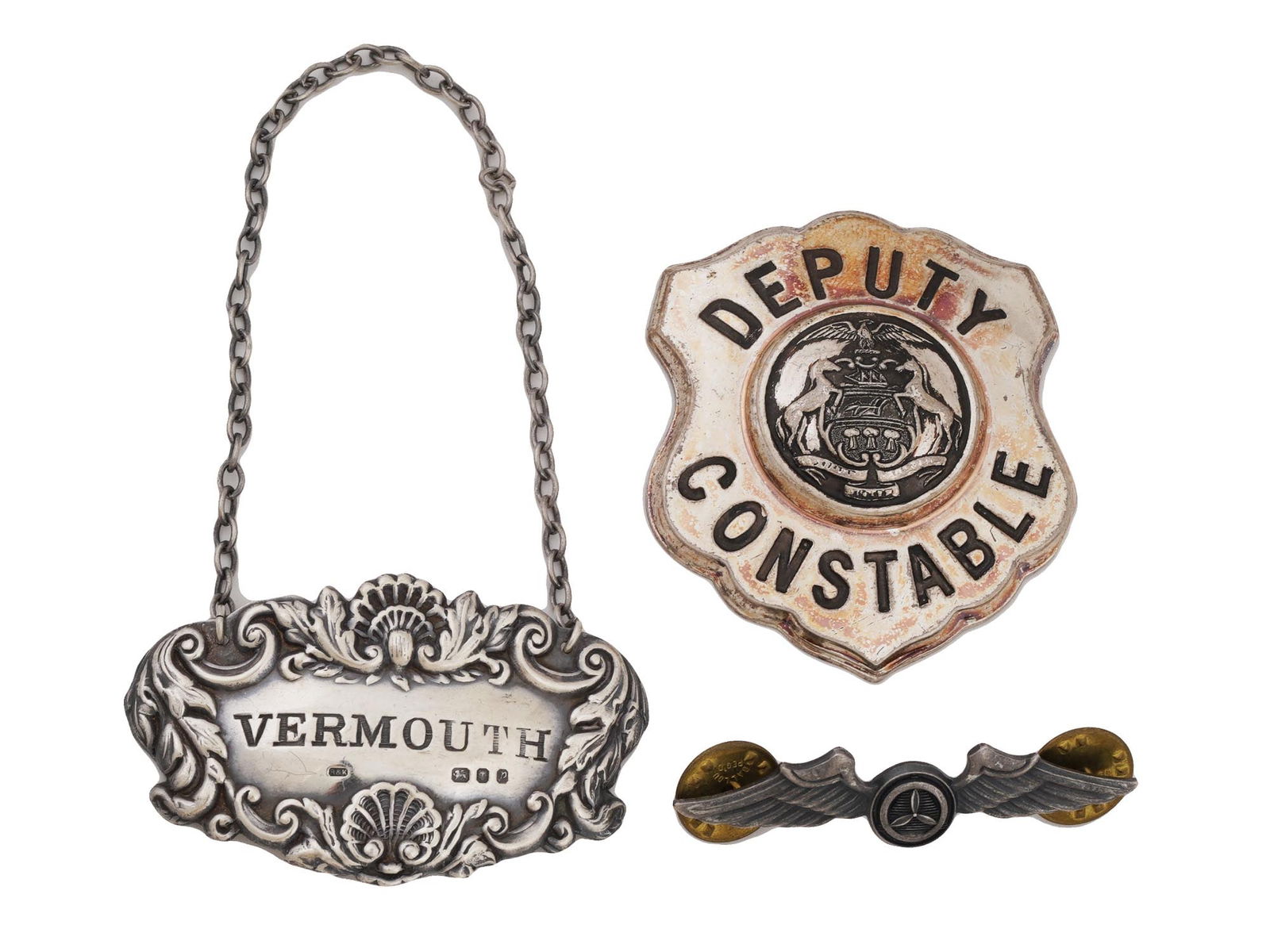 EUROPEAN AND AMERICAN STERLING SILVER TAGS AND BADGES (1 of 6)