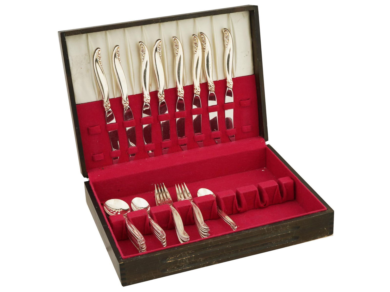 VTG LEILANI SILVER PLATED FLATWARE SET BY ROGERS BROS (1 of 7)