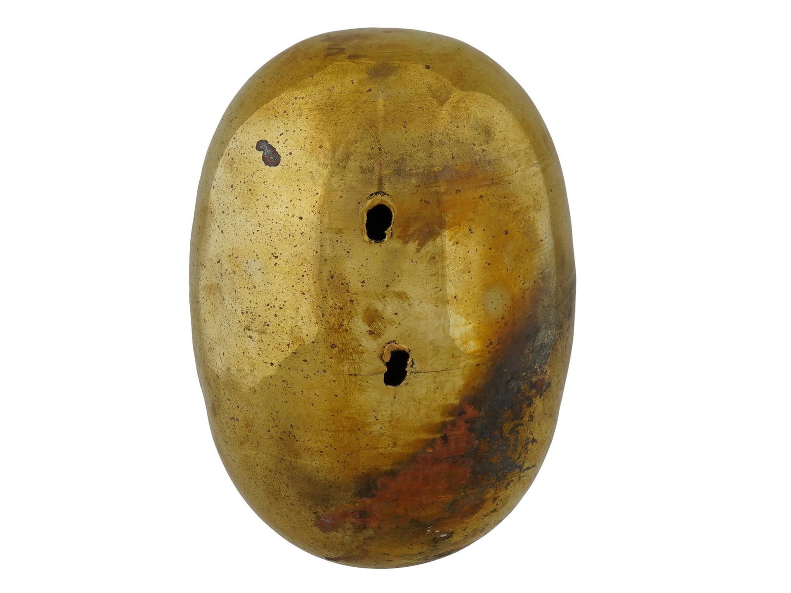 LARGE VINTAGE BRASS SCULPTURE IN THE SHAPE OF EGG (1 of 4)