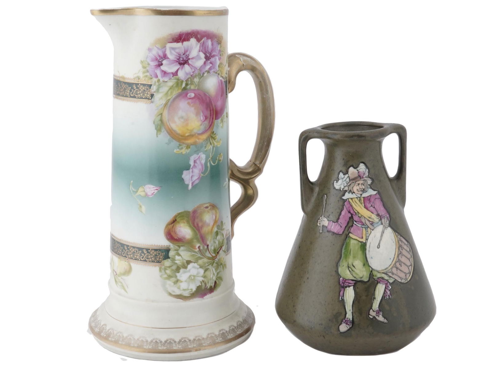 CARLSBAD CHINA JUG AND STELLMACHER TEPLITZ VASE (1 of 7)