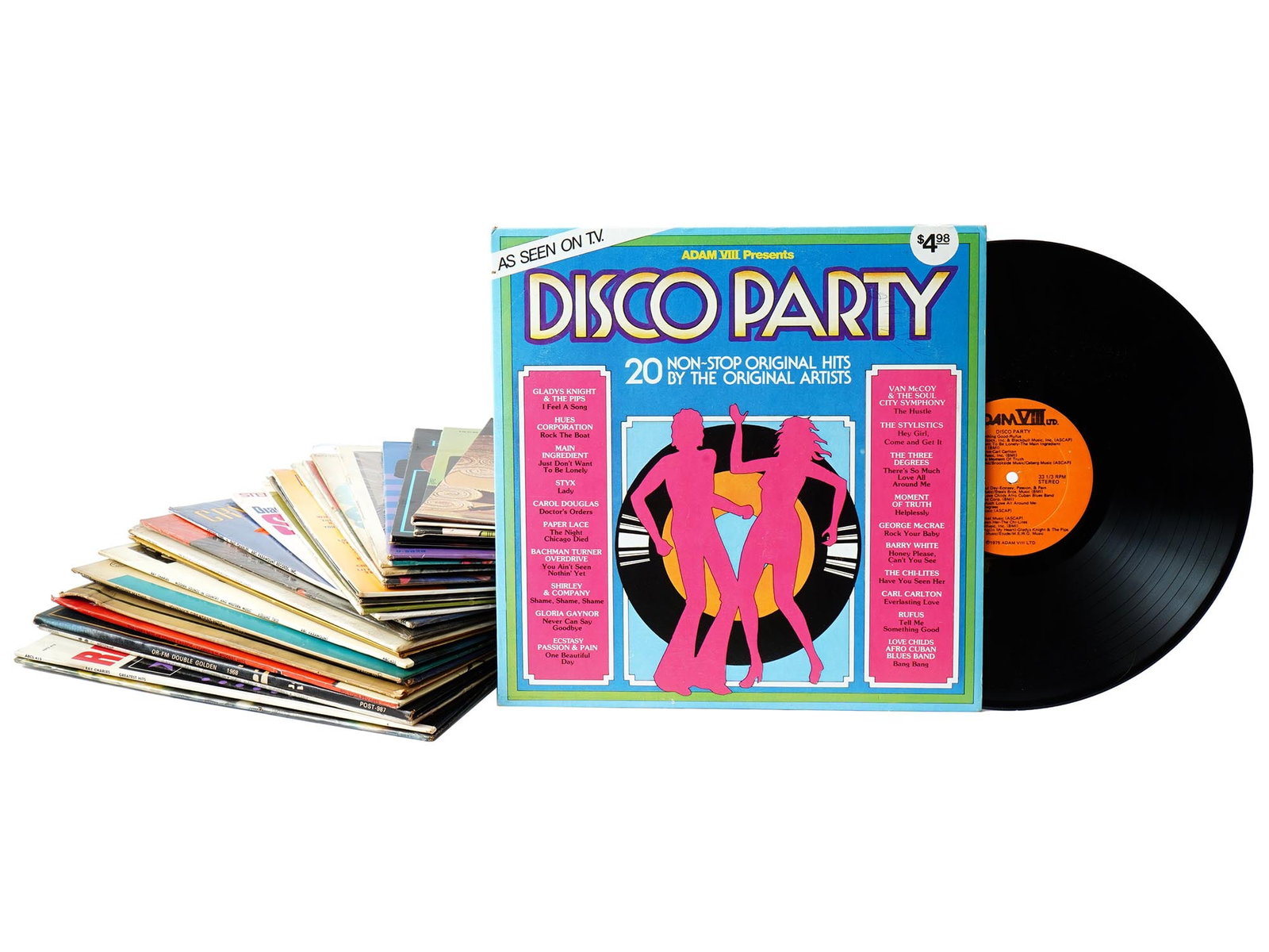 COLLECTION OF JAZZ DISCO VINYL LP MUSIC RECORDS: A collection of various Pop, Jazz, and Disco vinyl records. The collection includes a group Ray Charles vinyl records, Dionne Warwicks Golden Hits, The Best of Little Richard, The Very Best of Connie 