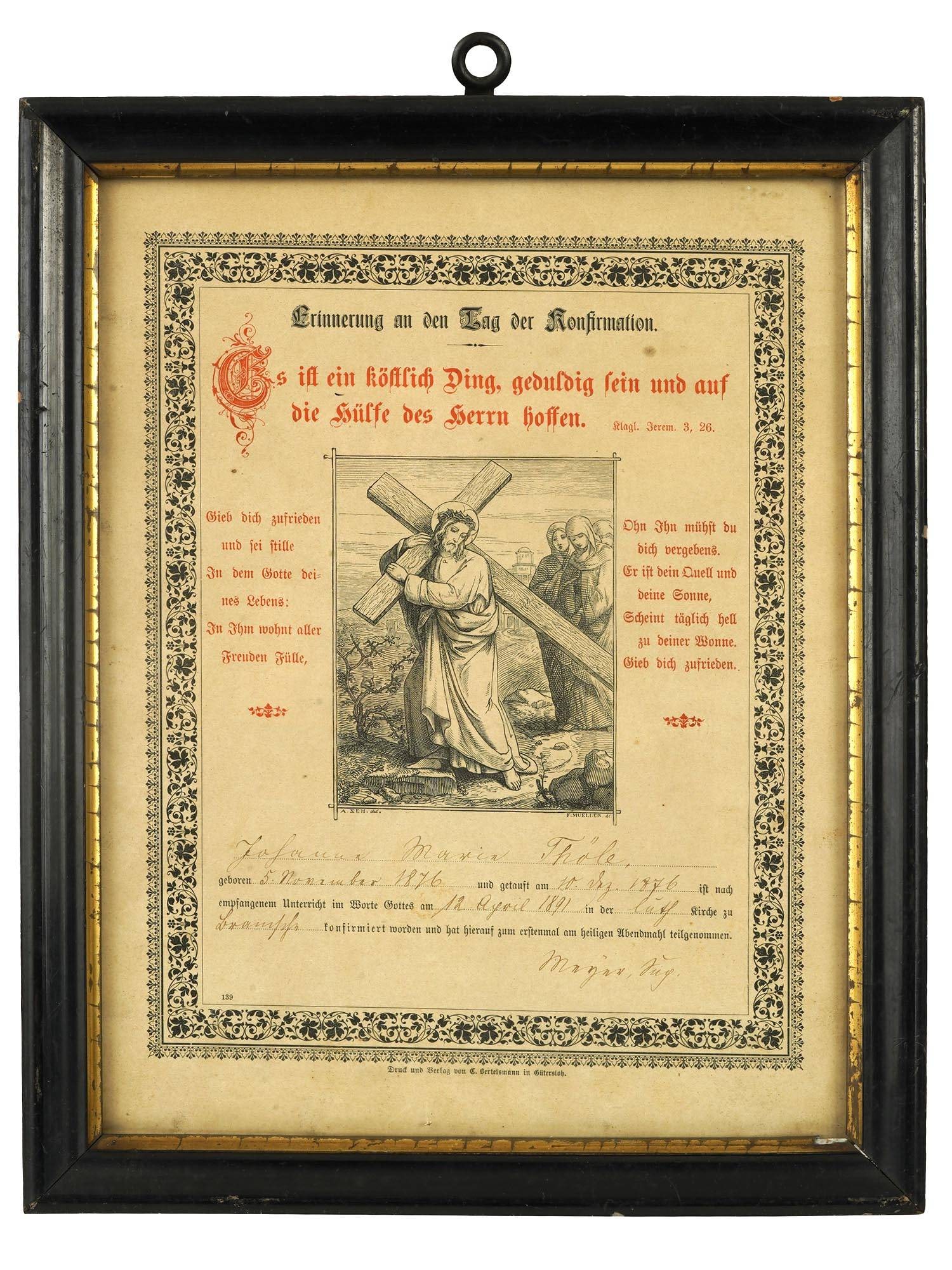 ANTIQUE GERMAN DOCUMENT CERTIFICATE OF CONFIRMATION (1 of 7)