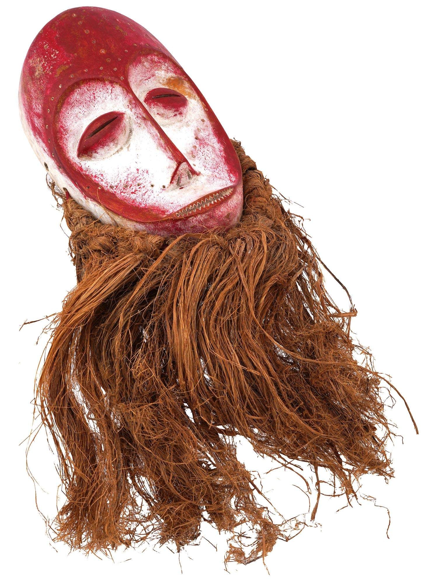 CENTRAL AFRICAN CONGO LEGA BWAMI CARVED WOOD MASK (1 of 8)