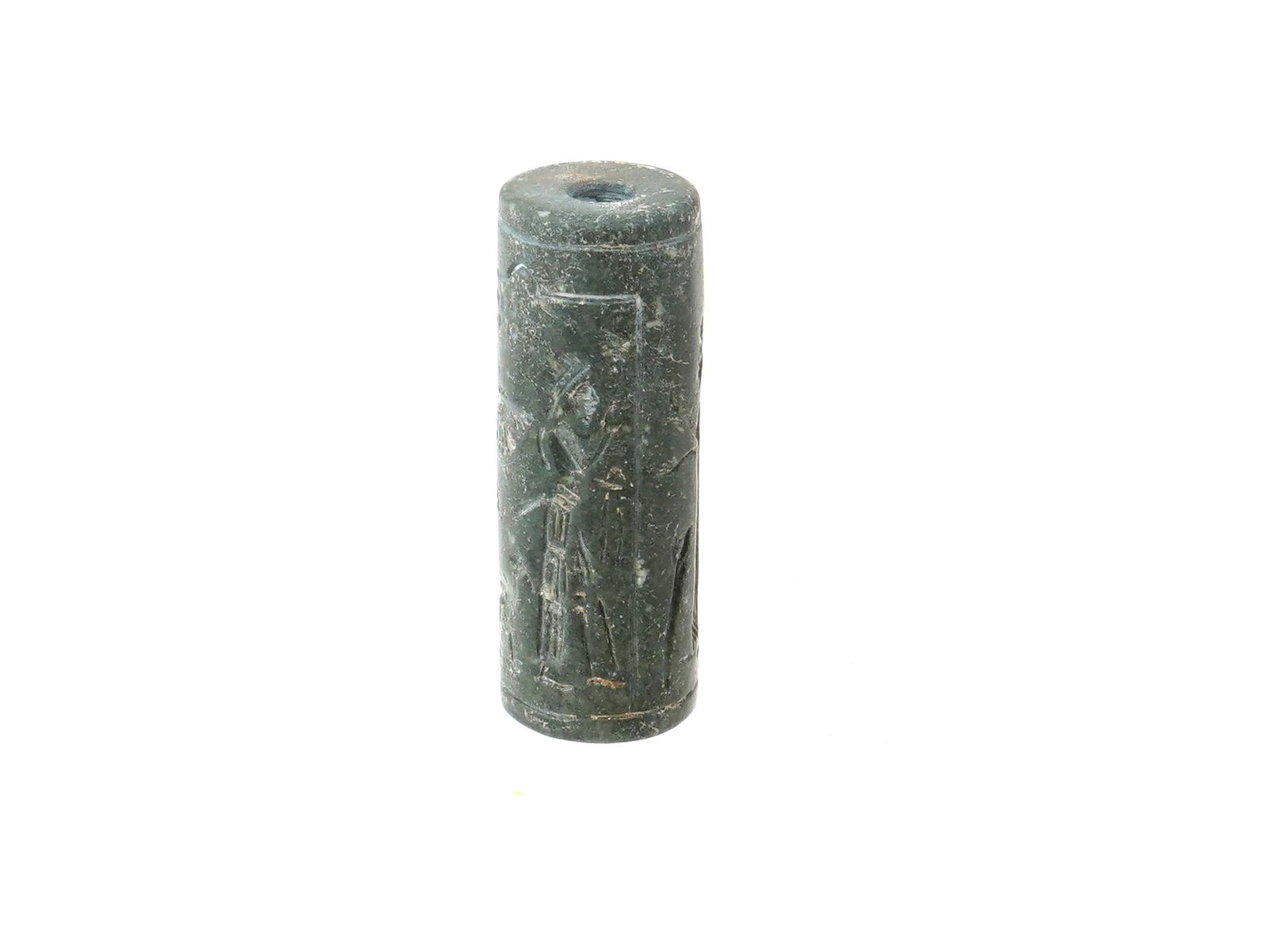 ANCIENT NEAR EASTERN CARVED STONE CYLINDER SEAL (1 of 4)