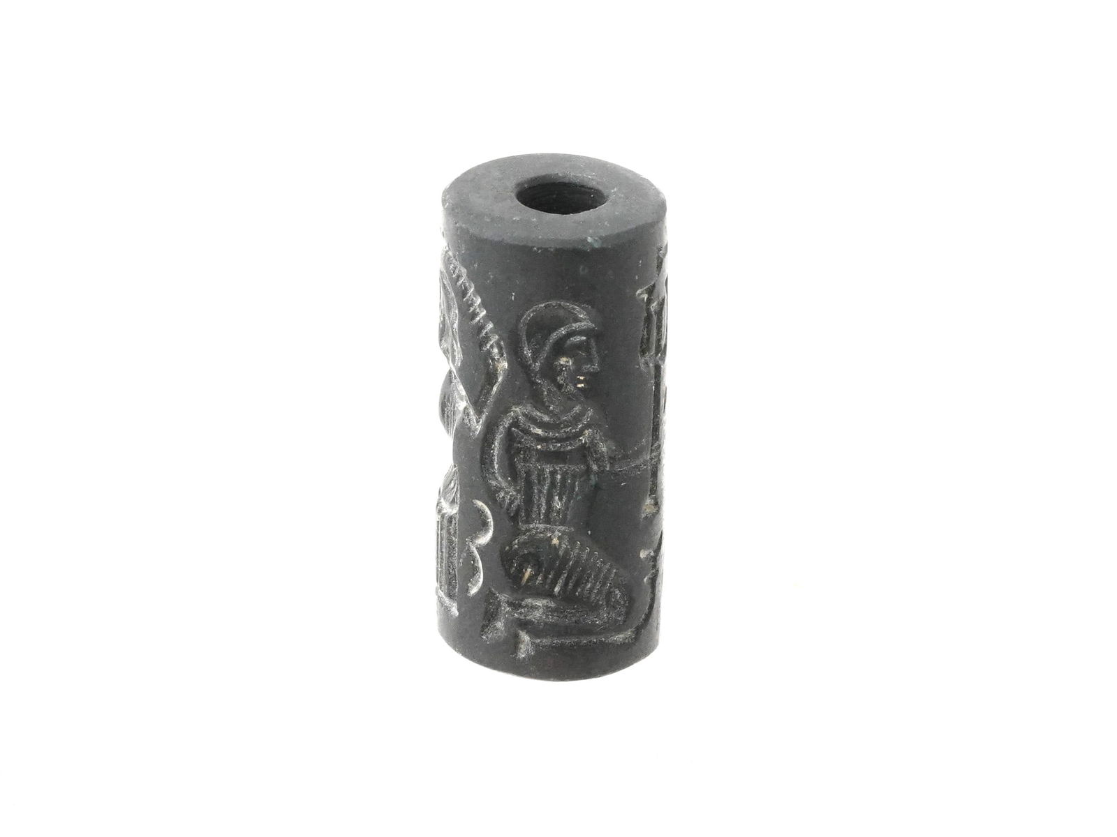 ANCIENT NEAR EASTERN CARVED STONE CYLINDER SEAL (1 of 6)