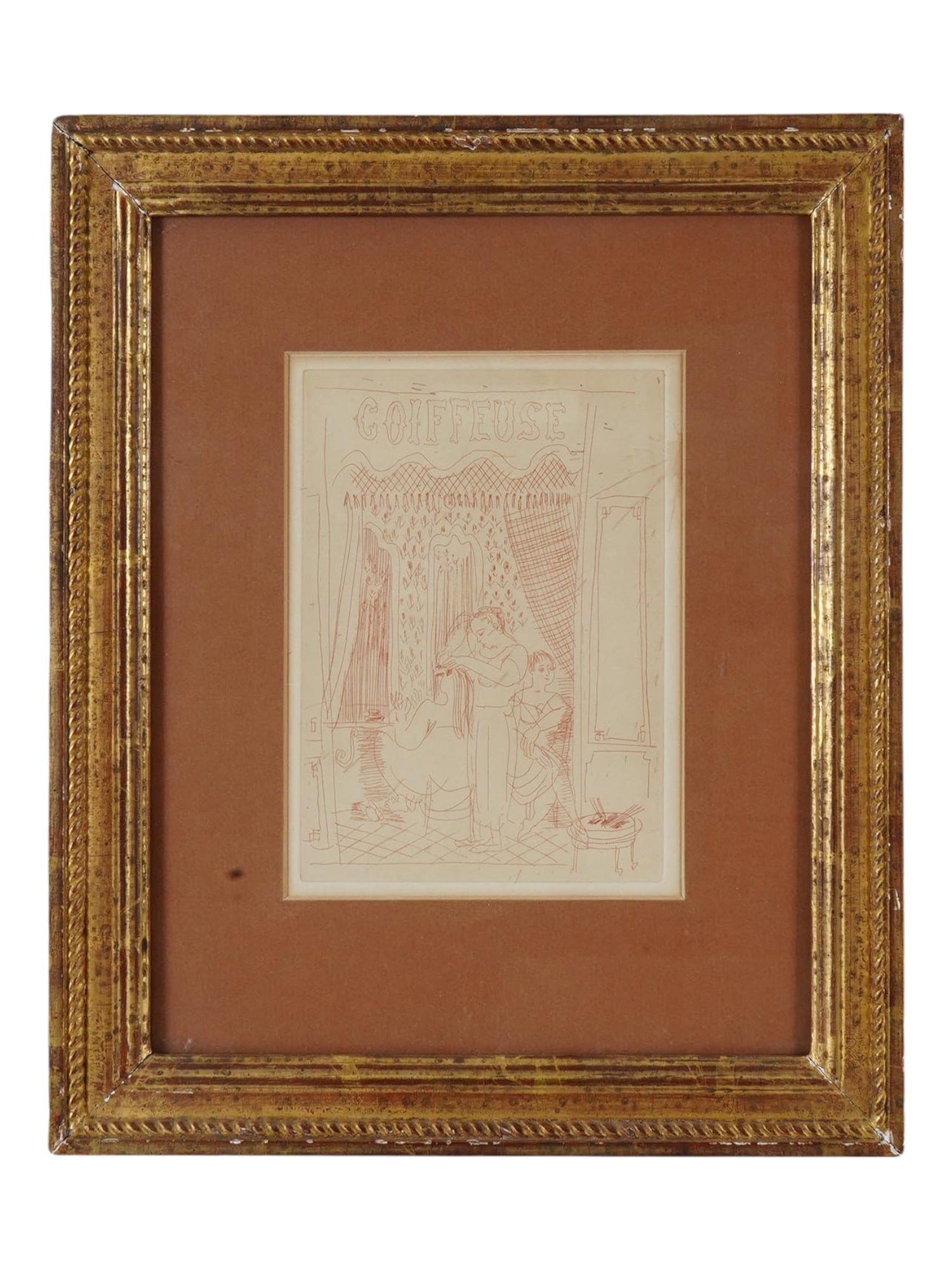 FRENCH ILLUSTRATION SCENE ETCHING BY RAOUL DUFY (1 of 6)