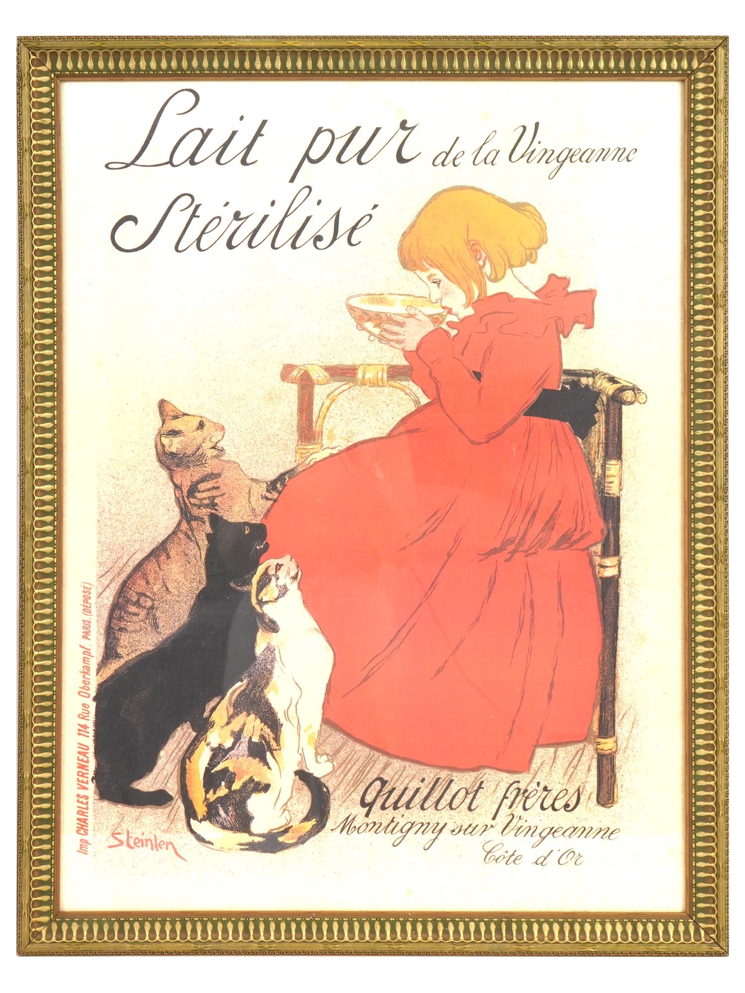 THEOPHILE STEINLEN FRENCH STERILIZED MILK POSTER (1 of 6)