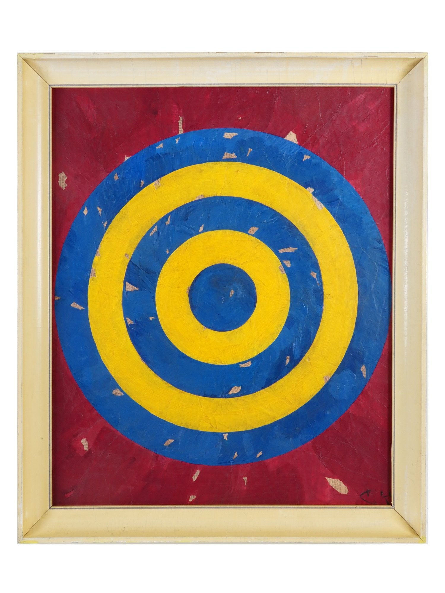 AMERICAN COLLAGE MIXED MEDIA SIGNED JASPER JOHNS (1 of 5)