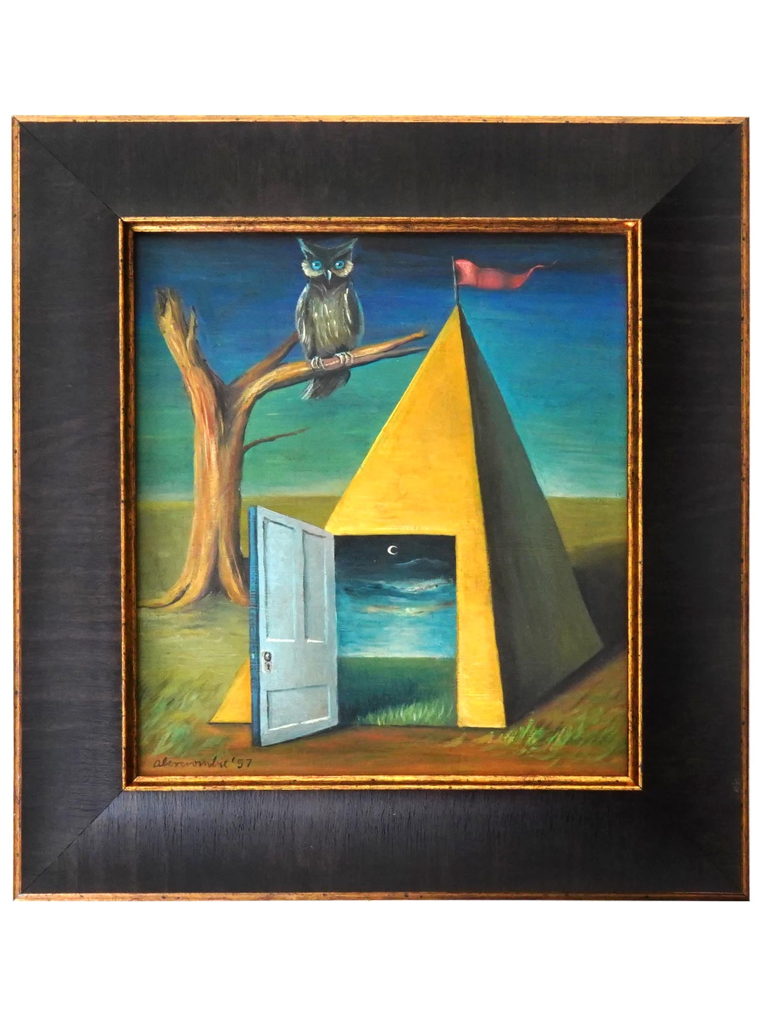 ATTR TO GERTRUDE ABERCROMBIE SURREAL OIL PAINTING (1 of 5)