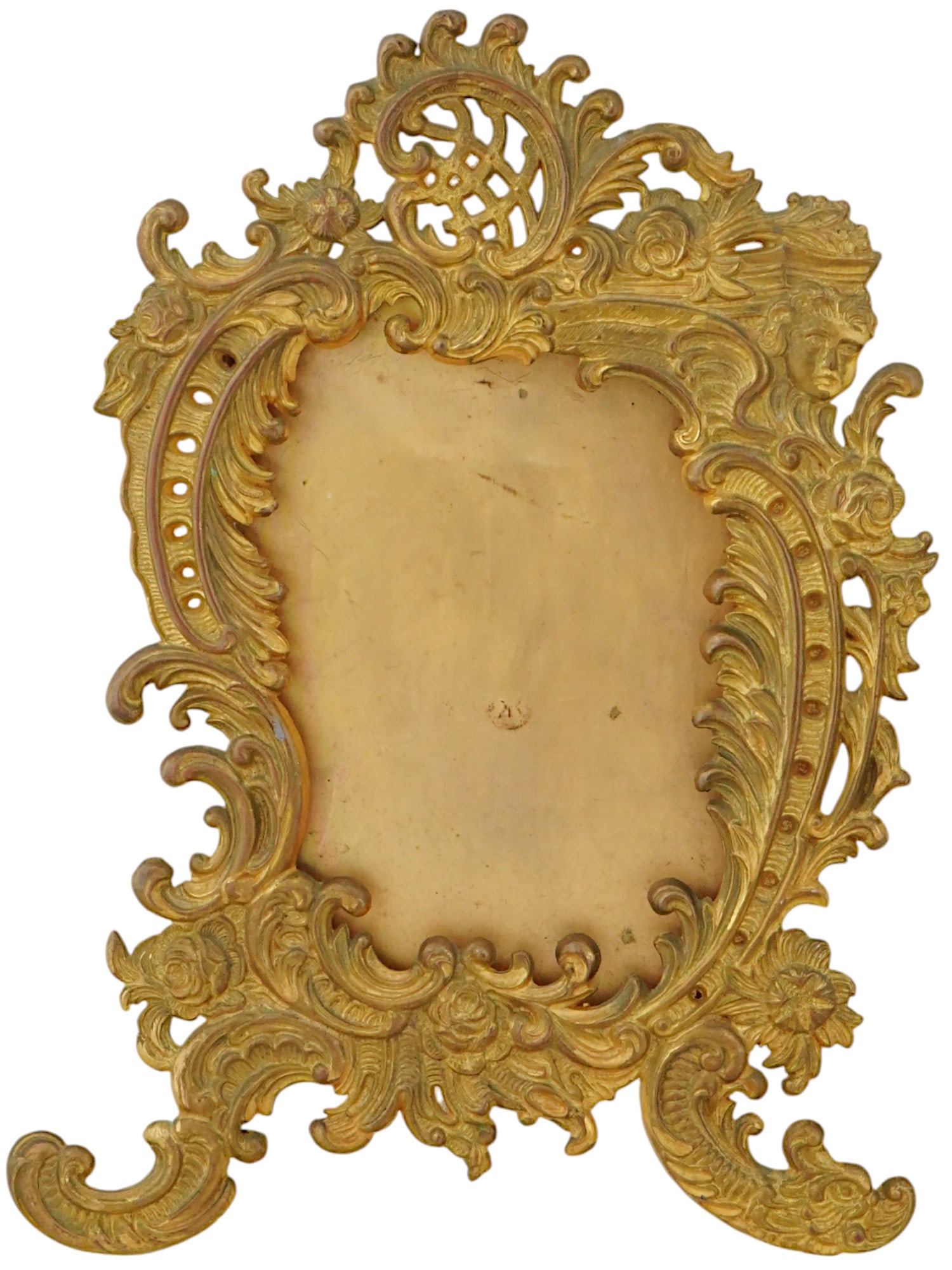 ANTIQUE RUSSIAN ORNATE GILD BRASS PHOTO FRAME (1 of 5)