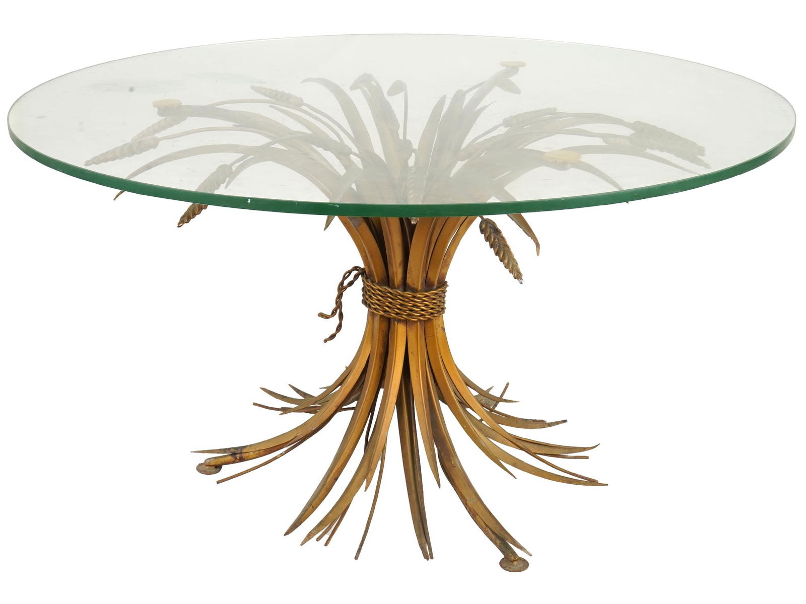 MID CEN ITALIAN GILT METAL GLASS COFFEE TABLE (1 of 6)